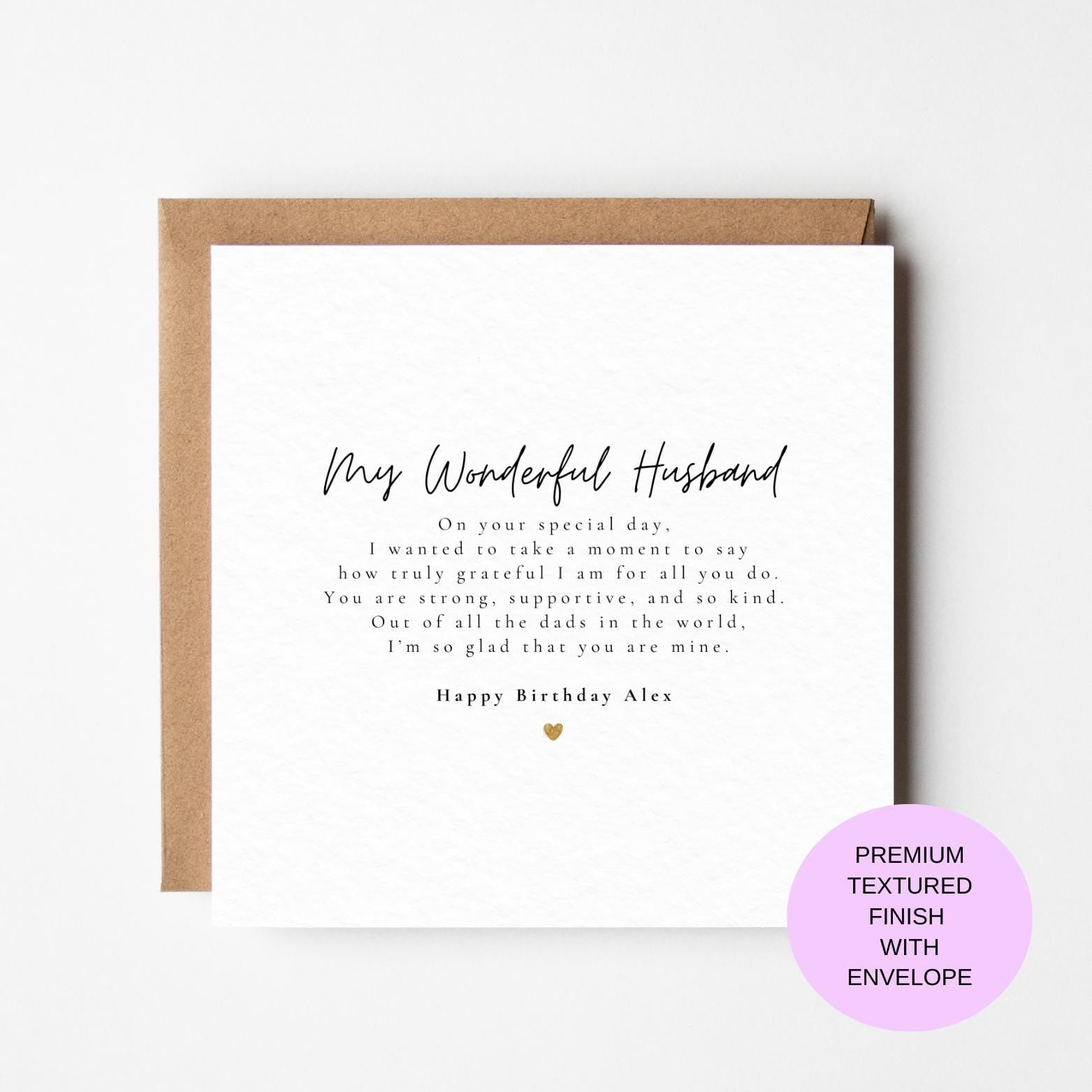 Wonderful Husband Birthday Card – Love Message