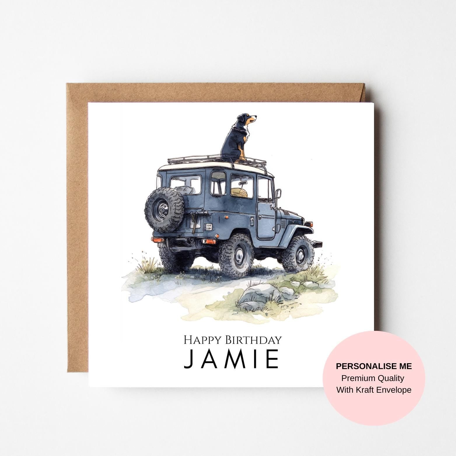 Off Road Birthday Card for Him – 4x4 Adventure Vehicle