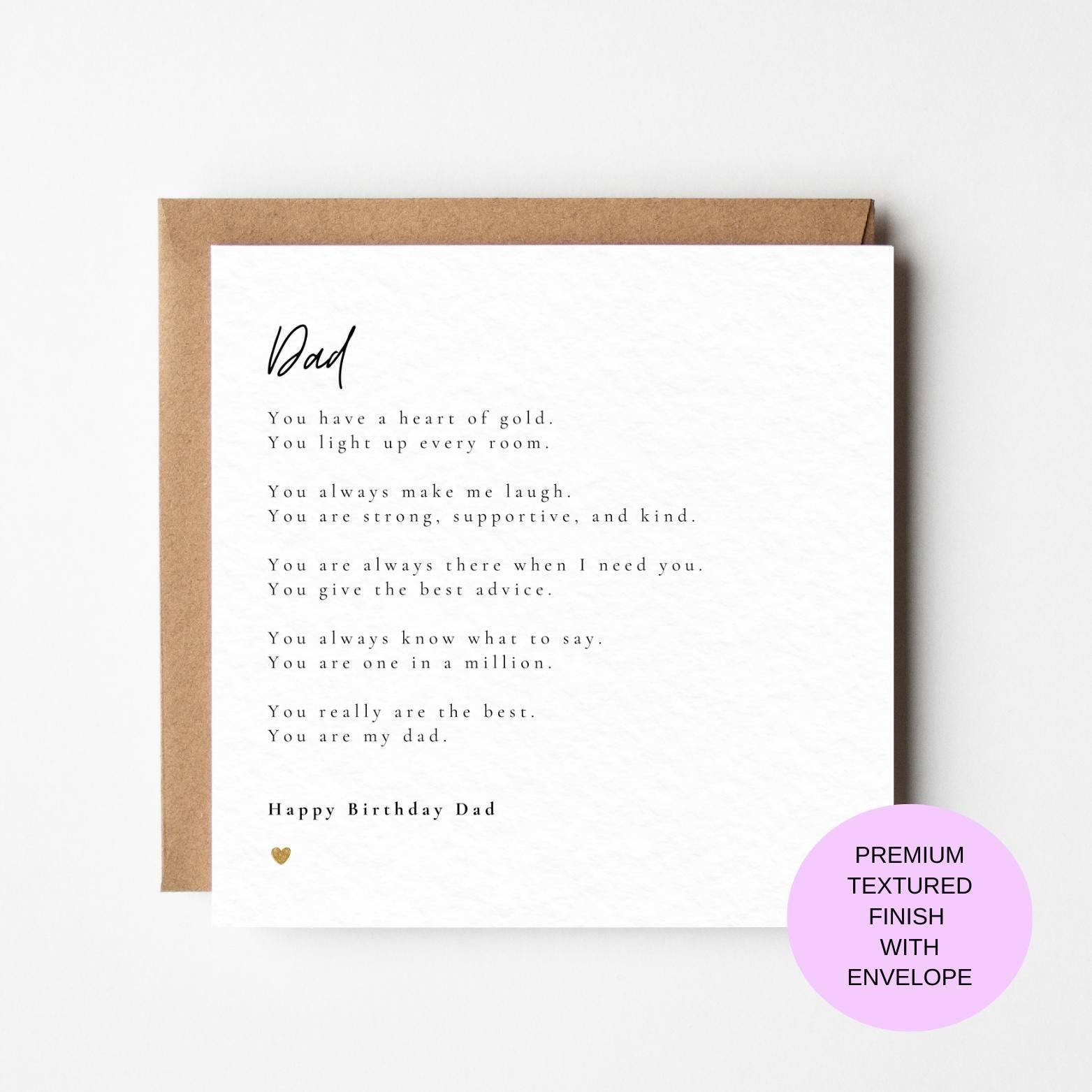 Dad Birthday Card – Sentimental Message
