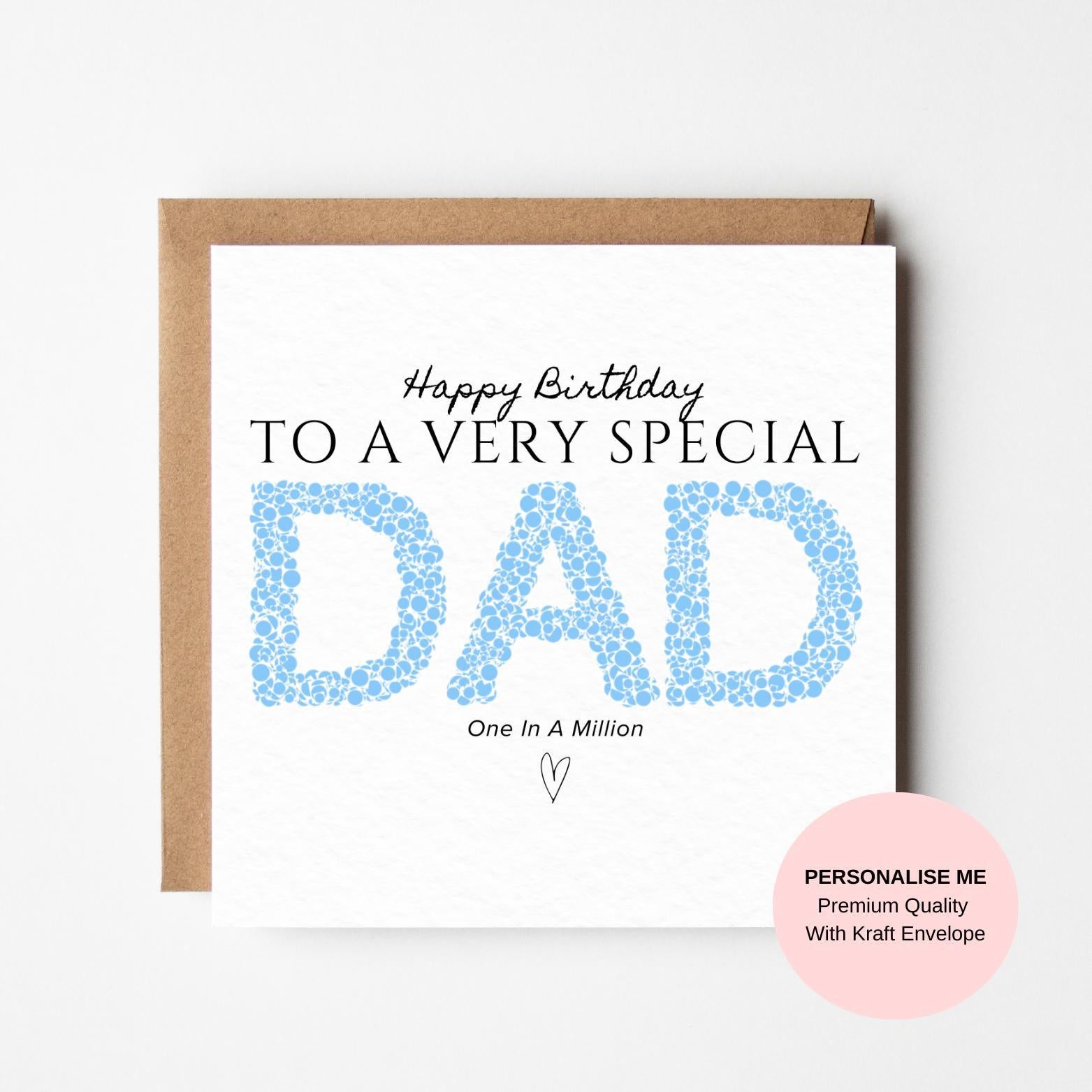 Dad Birthday Card – One in a Million Birthday Card for Dad
