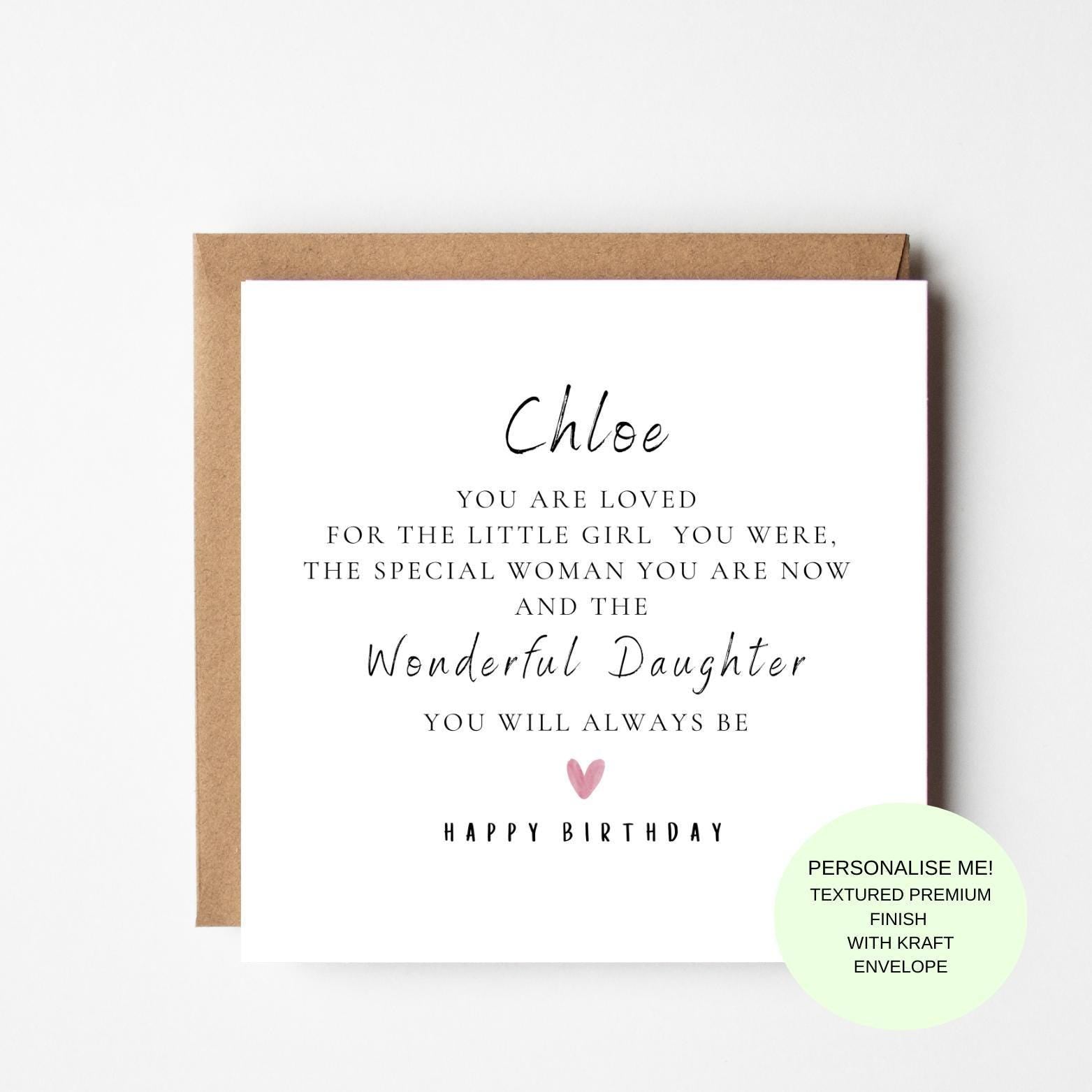 Birthday Card for Daughter – Loving Words