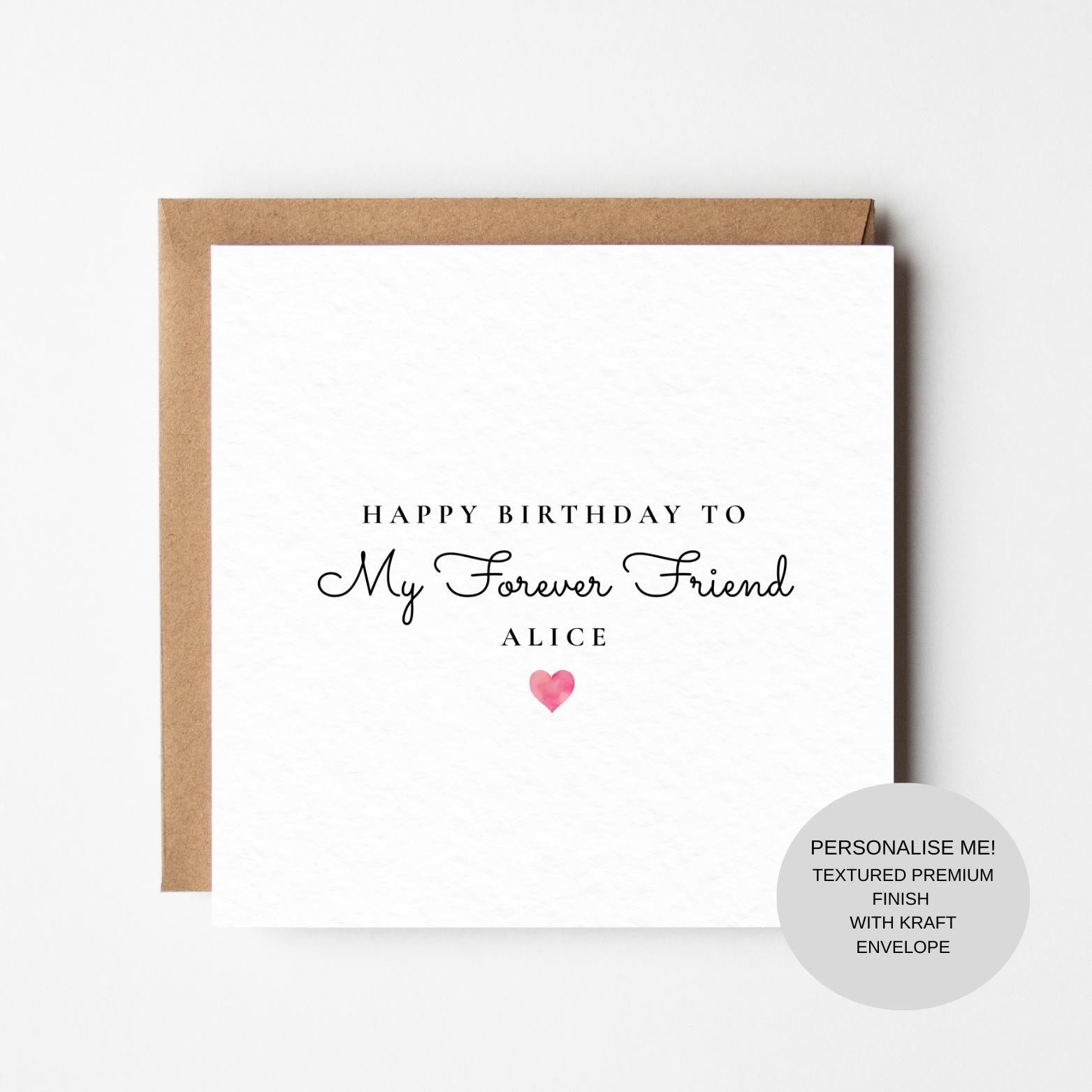 Special Birthday Card for Best Friend | Heartfelt Words | Keepsake Memory Card