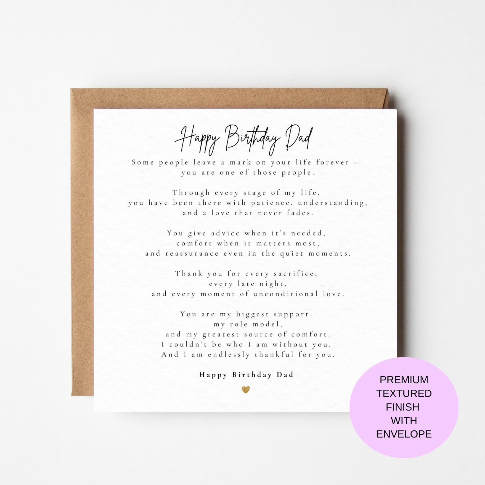 Wonderful Dad Birthday Card – Appreciation Message