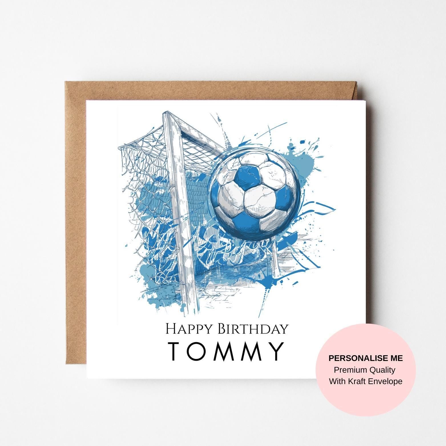 Football Birthday Card for Him – Football Illustration Card