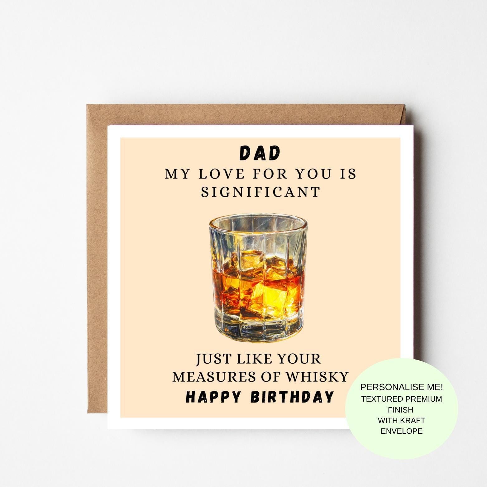 Birthday Card for Dad – Funny Whisky Card