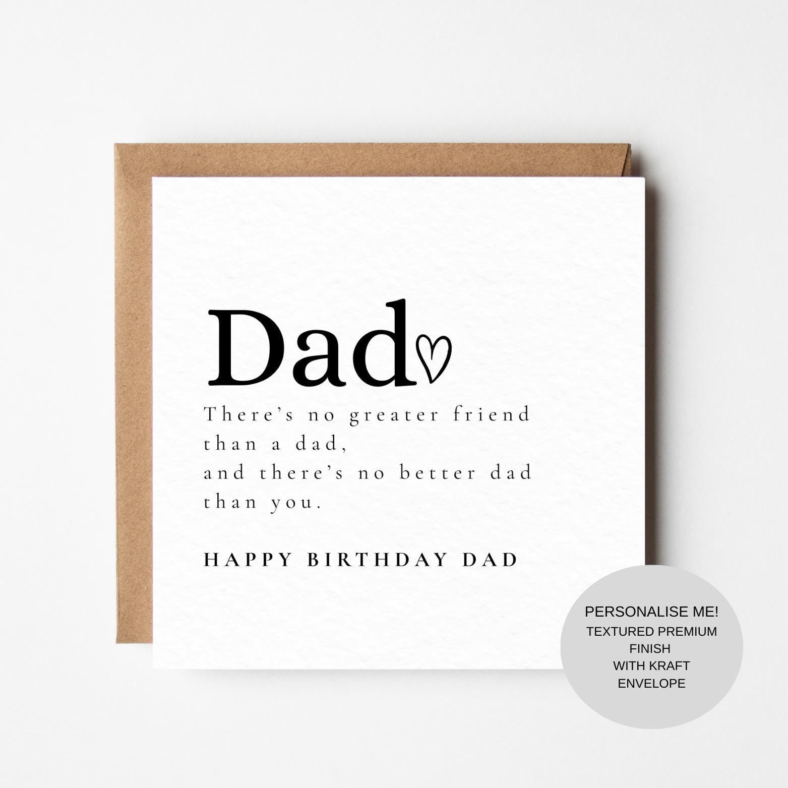 Birthday Card for Dad | Sentimental Message | Timeless Keepsake Card