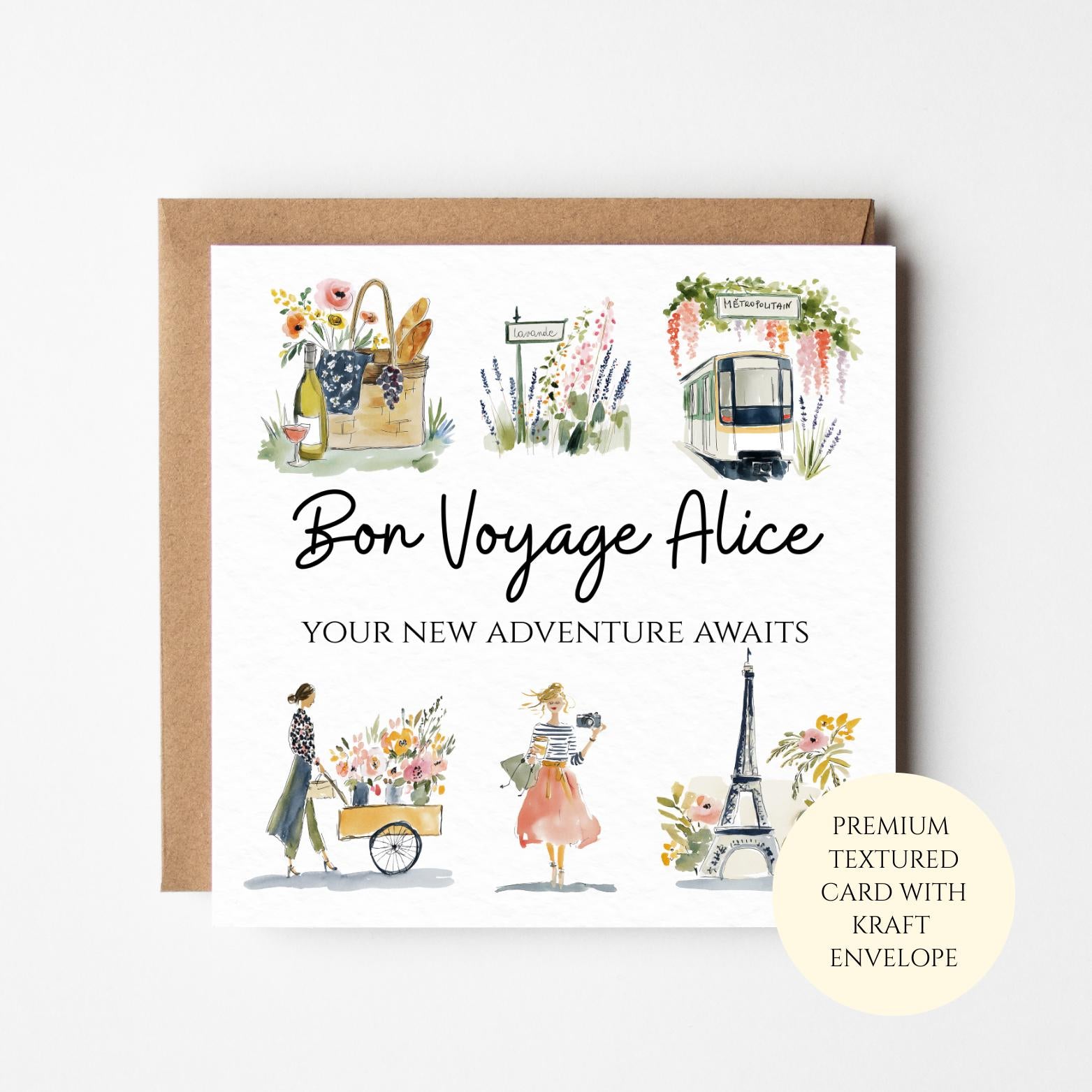 Bon Voyage France Travel Card – Paris Metro, Market Flowers & Eiffel Tower