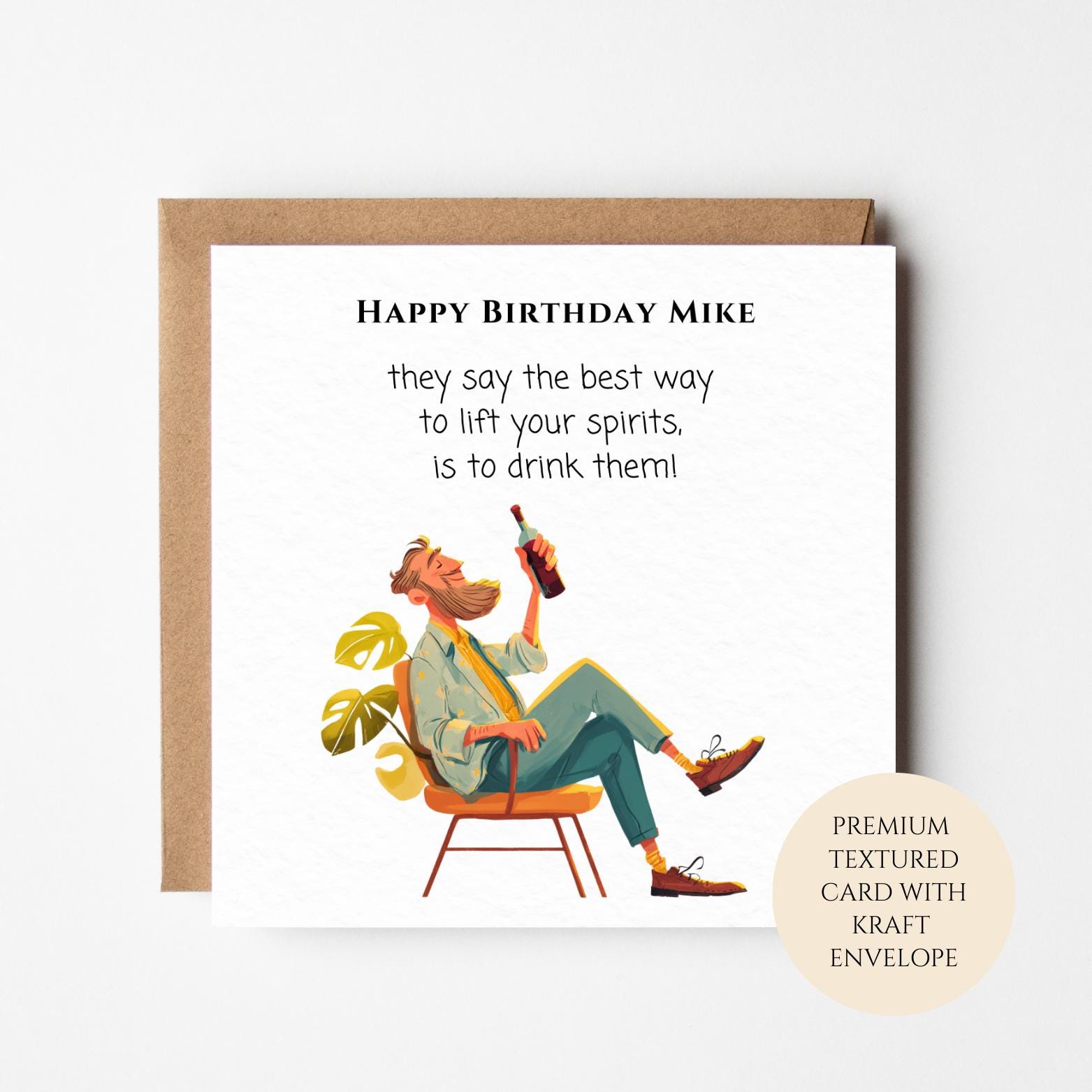 Funny Mens Birthday Card | Birthday Card for Him | Beer Lover Card | Dad Husband Friend Birthday