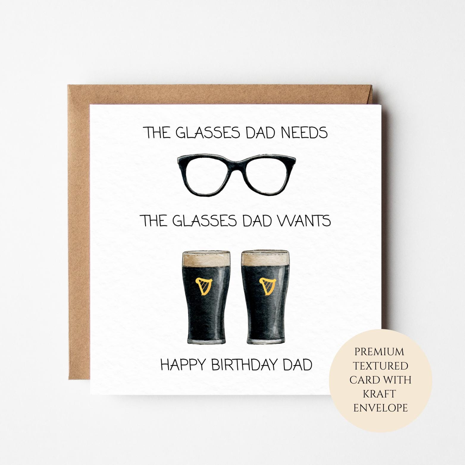 Dad Birthday Card | Funny Dad Birthday Card | Mens Birthday Card | Beer Lover Dad Card