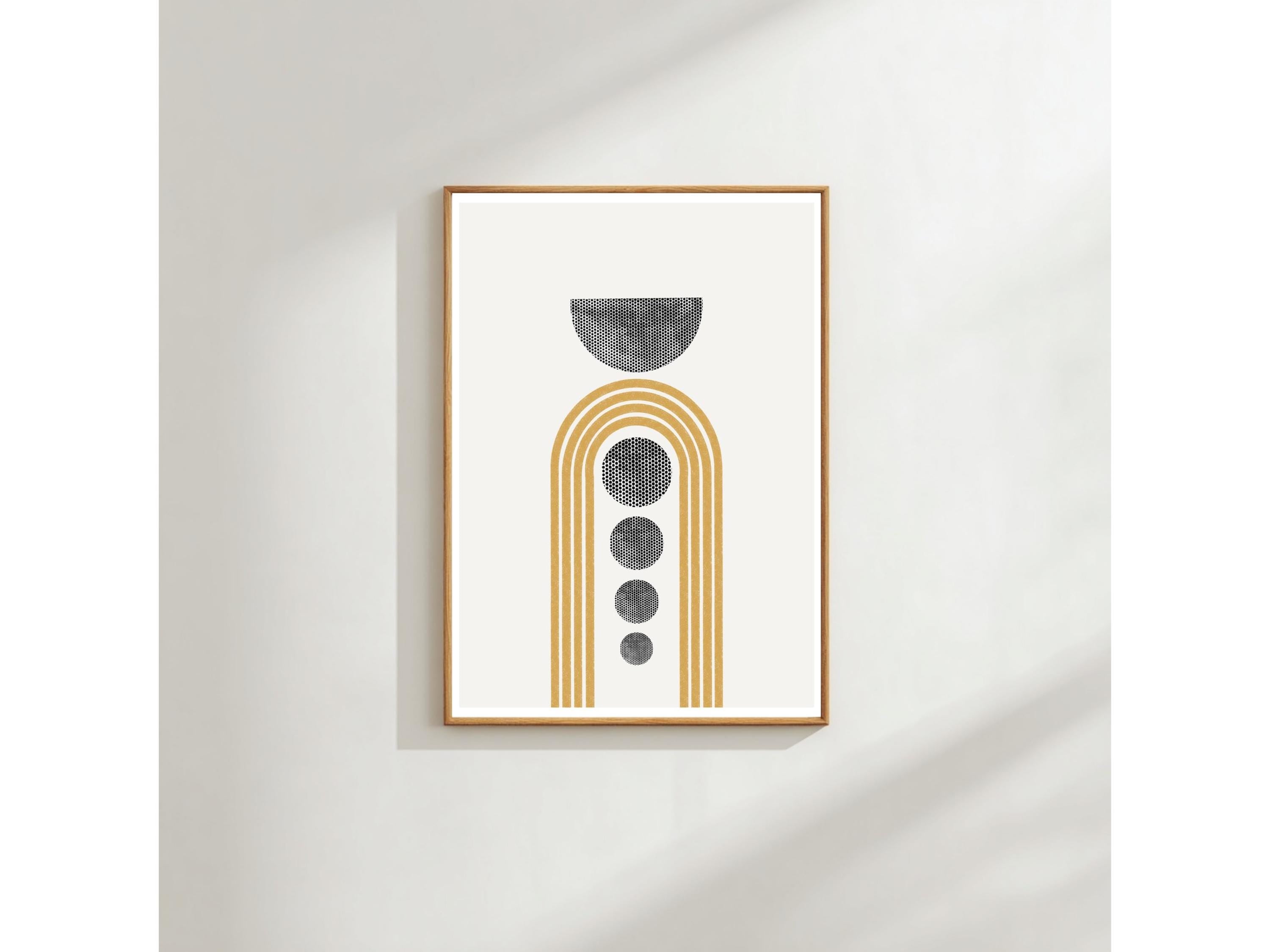 Mountain Silhouette Wall Art Print, Neutral Minimalist (A3 & A4 Sizes)