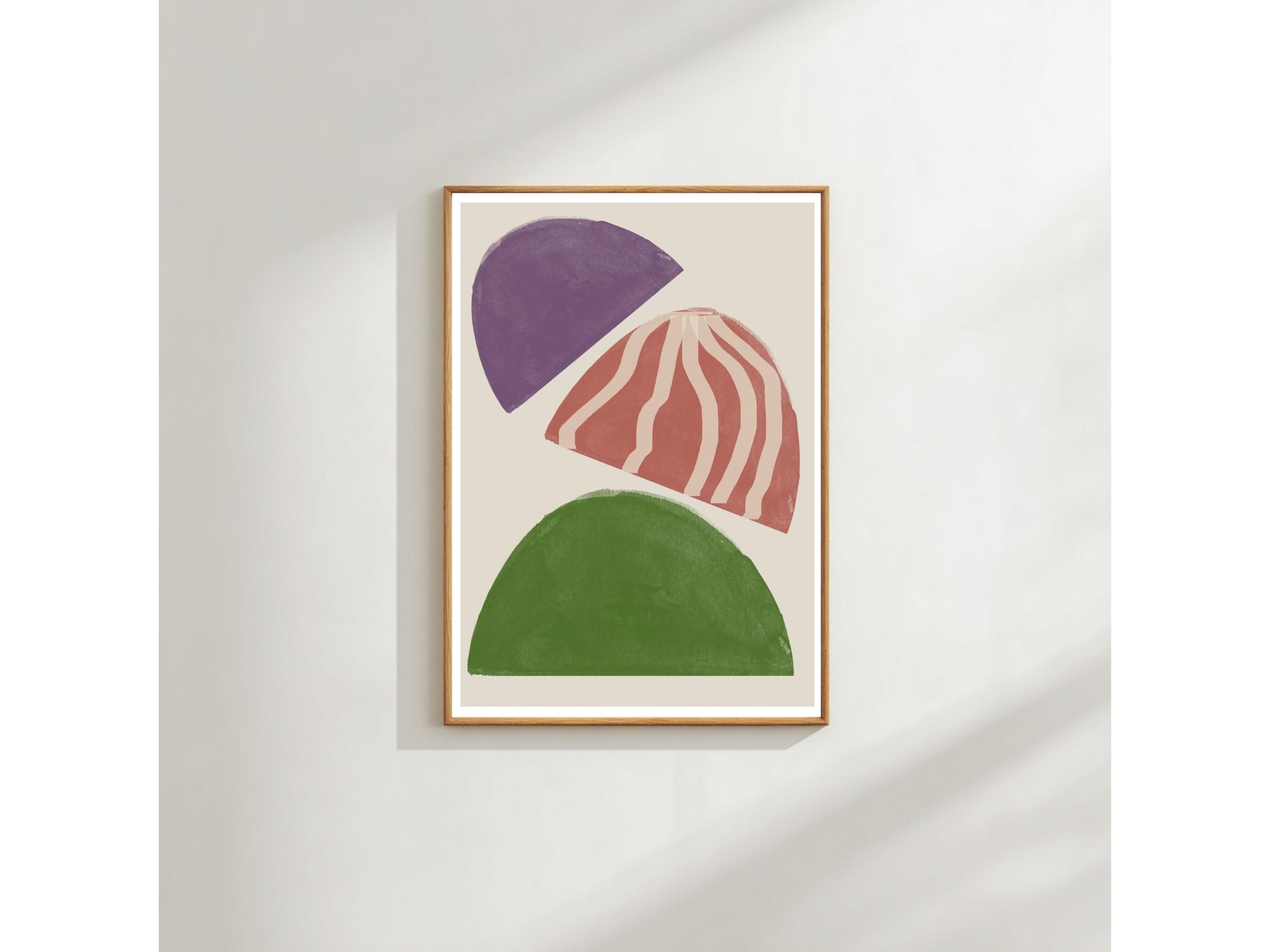 Minimalist Wall Art Print: Geometric Scandinavian Design (A3 & A4 Sizes)
