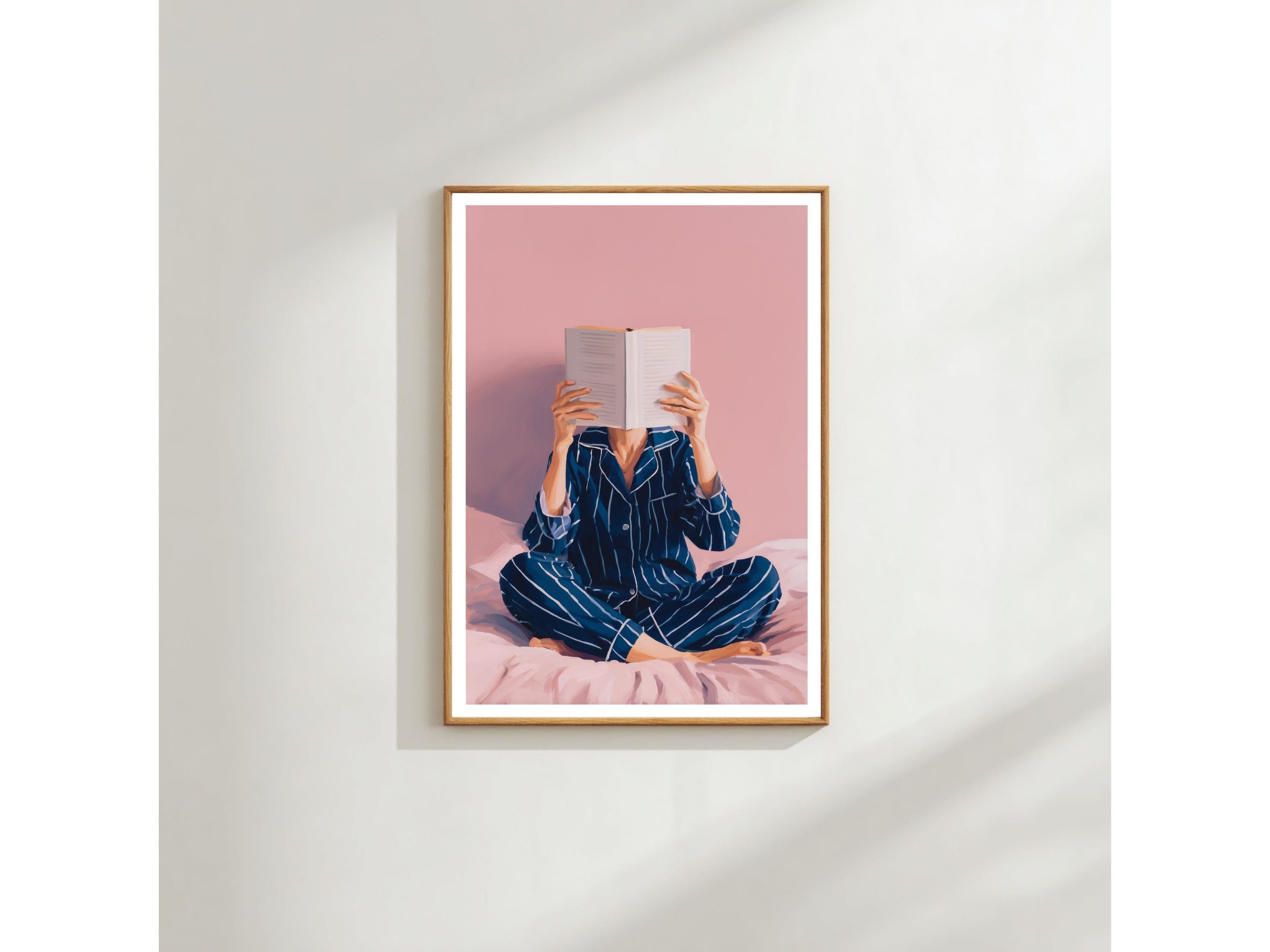 Pink Bedroom Wall Art Print: Soft Feminine Aesthetic Decor