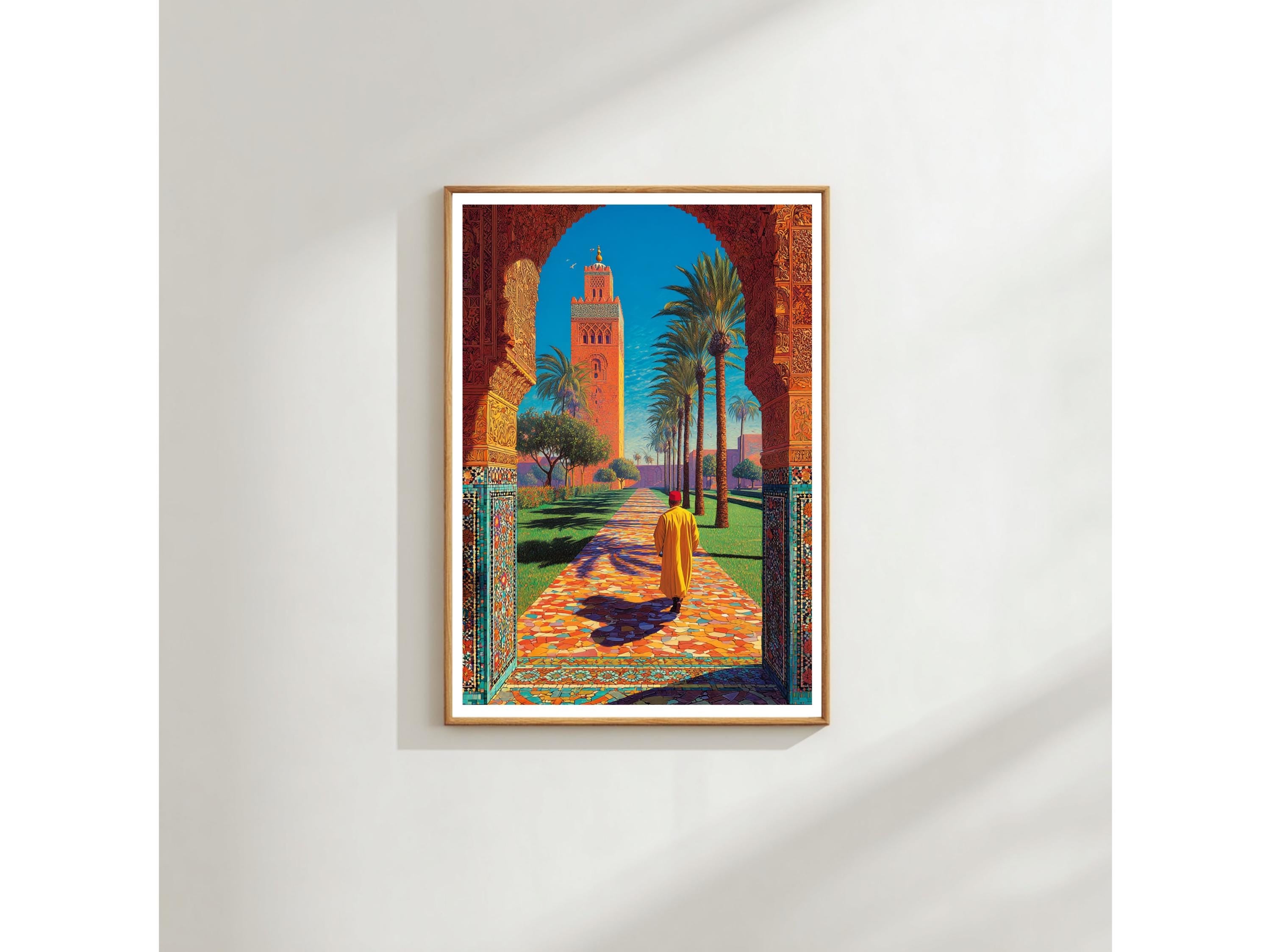 Moroccan Archway Wall Art Print, Boho Travel Aesthetic (A3 & A4 Sizes)