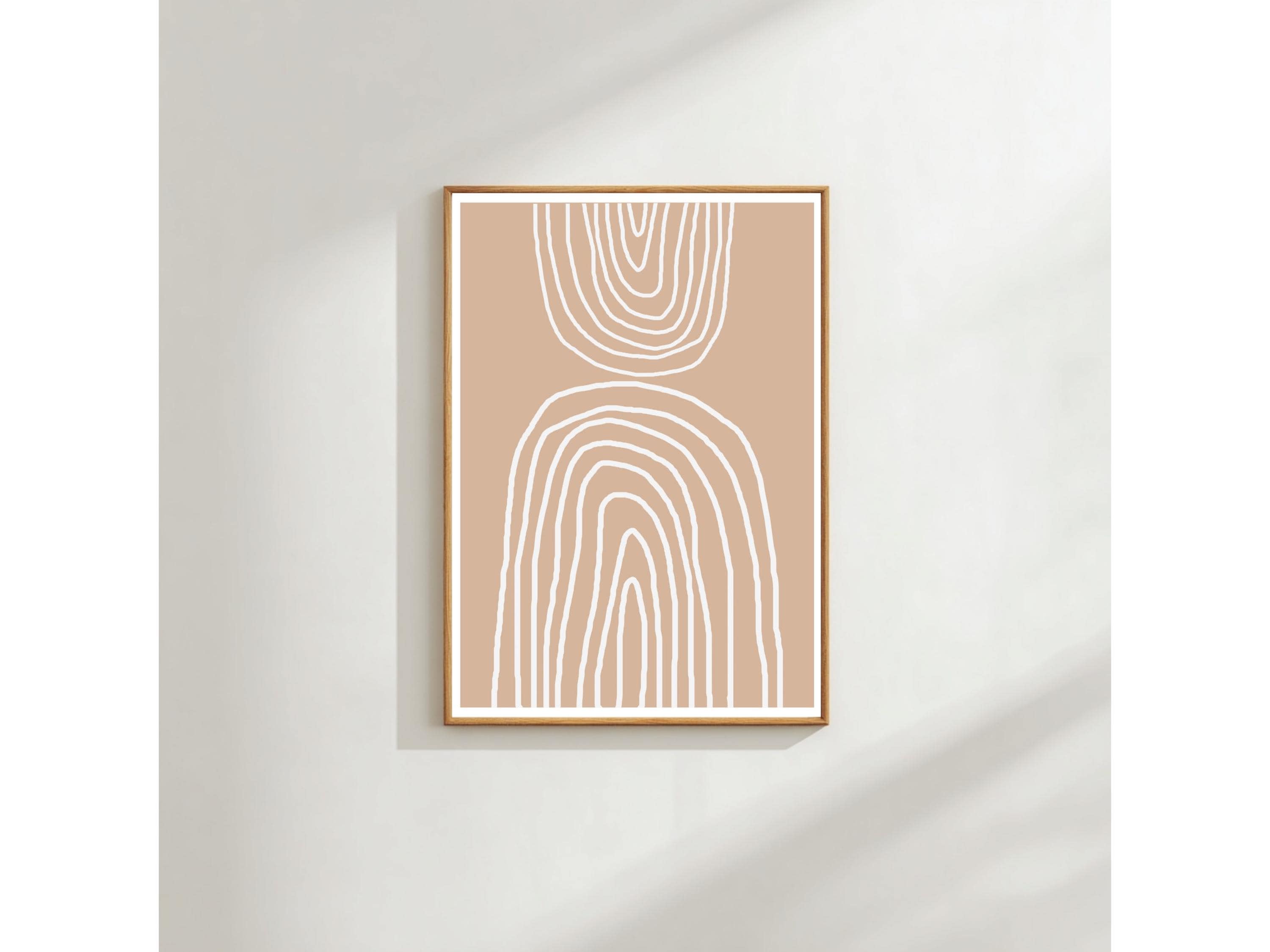Blush Abstract Wall Art: Soft Pink Minimalist Poster (Bedroom or Living Room)