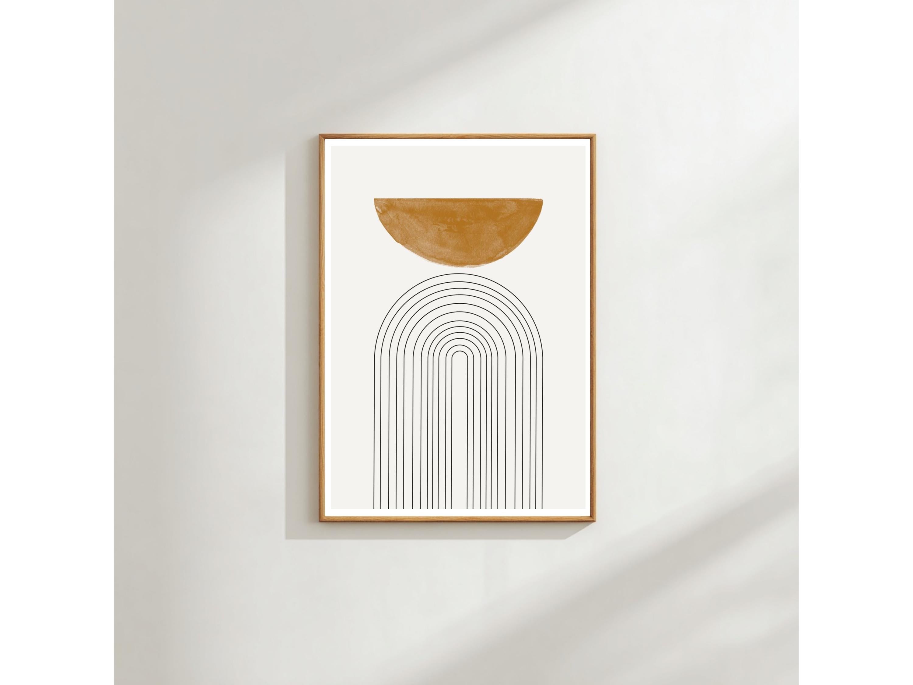 Abstract Face Wall Art: Minimalist Line Drawing (Neutral Tones, A3 & A4)