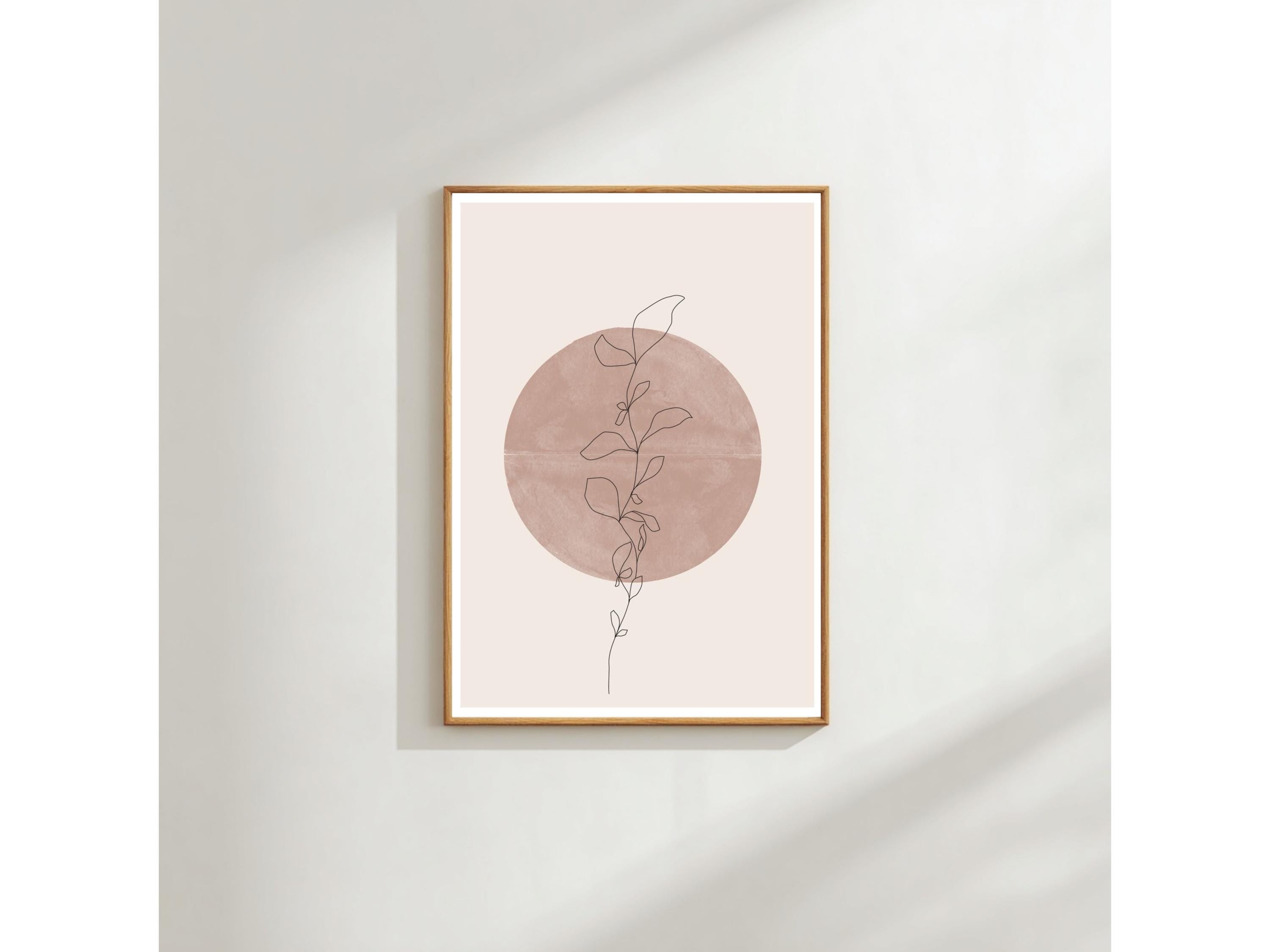 Sun and Moon Celestial Wall Art Print (Minimalist A3 or A4)