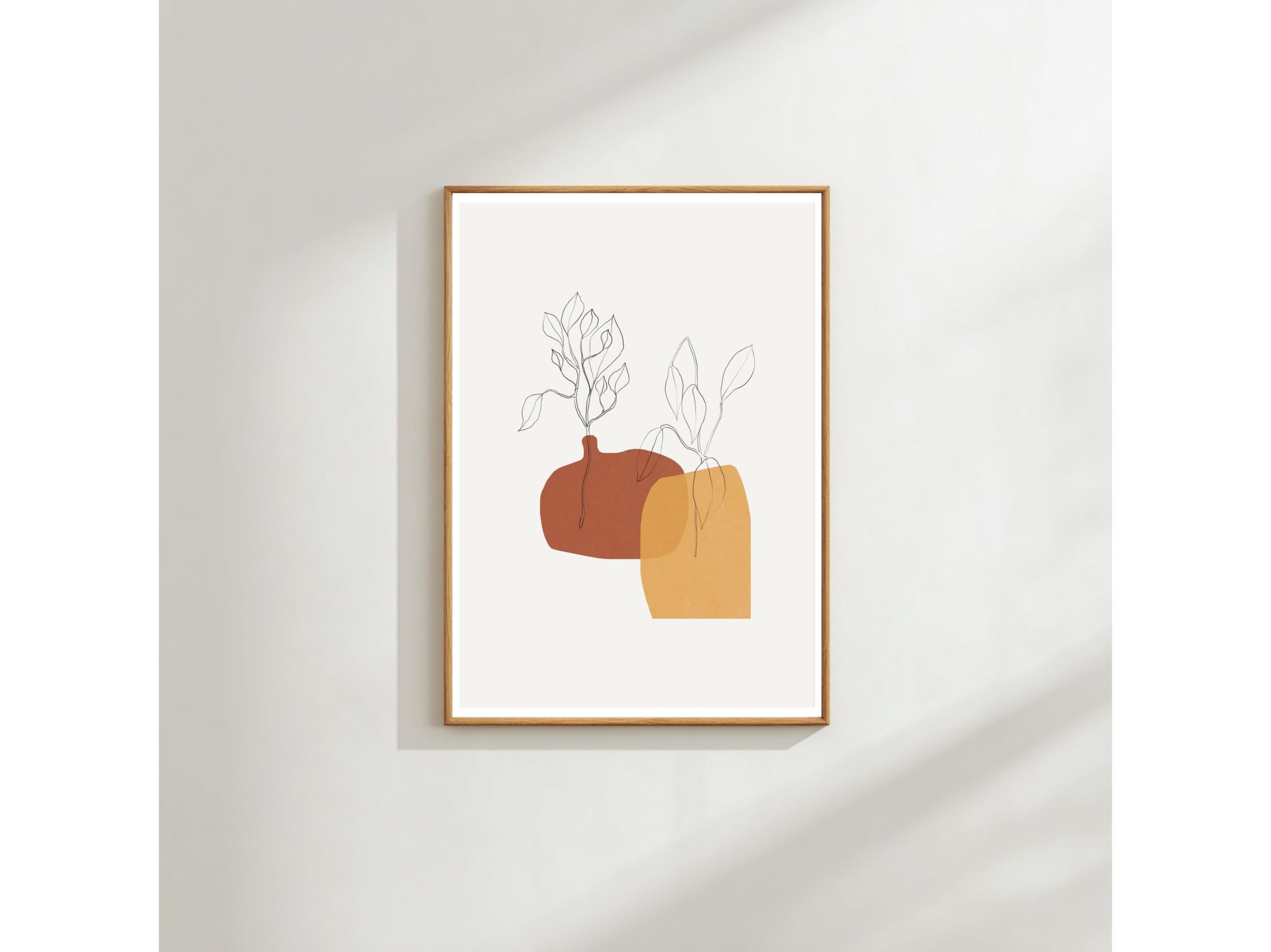 Mountain Landscape Wall Art Print: Scandinavian Minimal Nature Decor