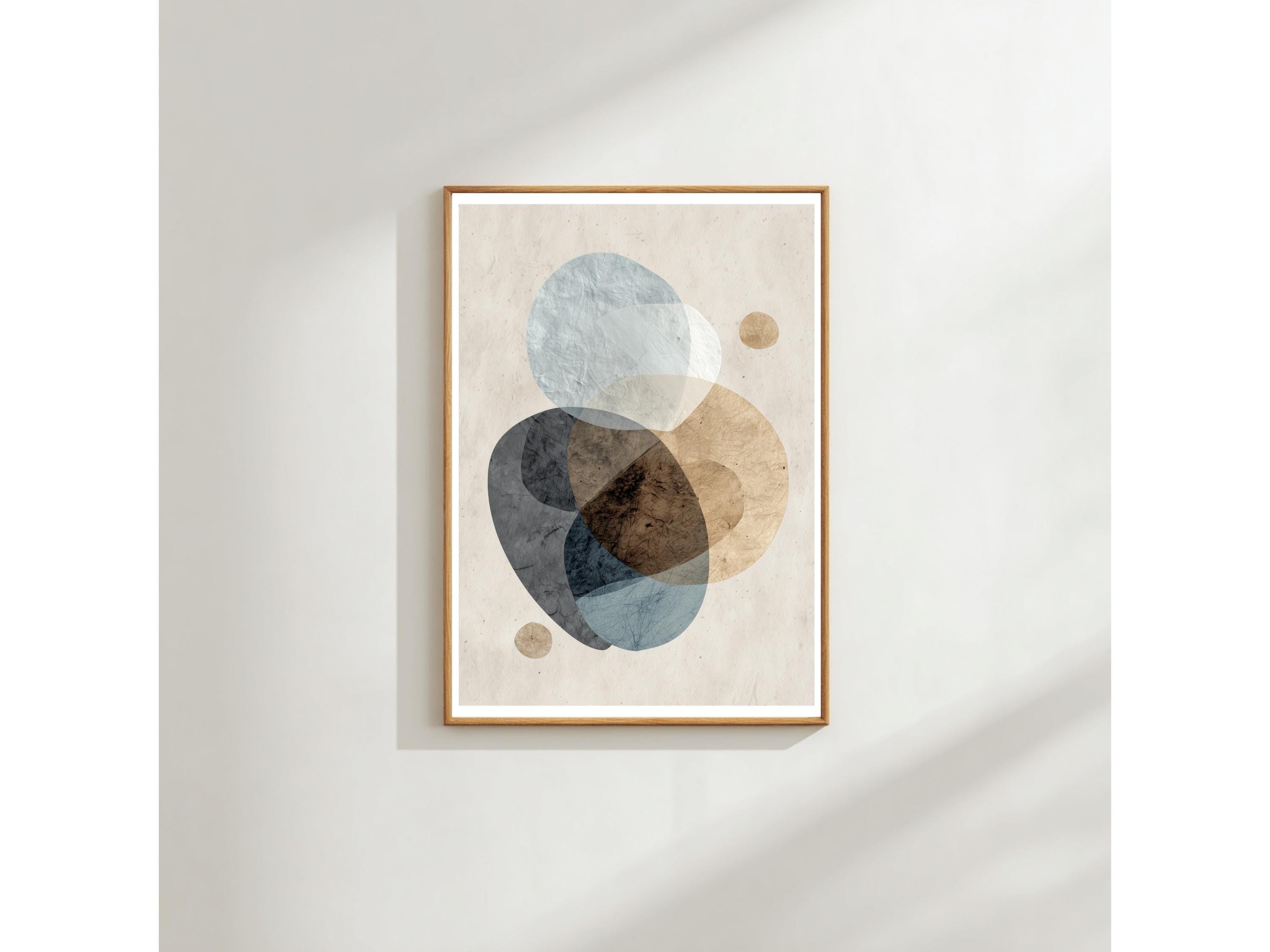 Abstract Circle Wall Art Print: Neutral Tones - Modern Minimalist Decor
