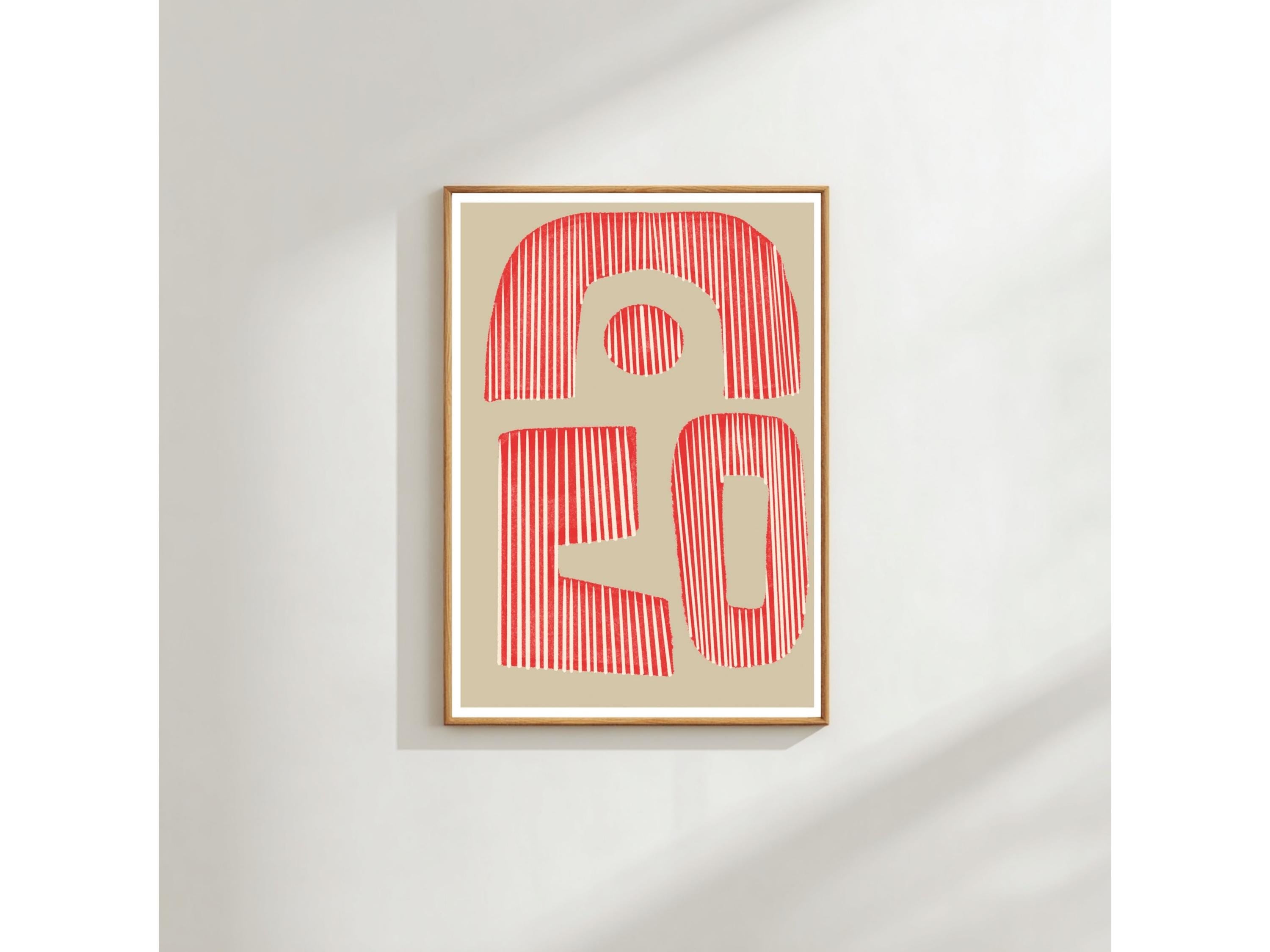 Typography Wall Art Print: Bold Graphic Poster - Scandinavian Minimal Style