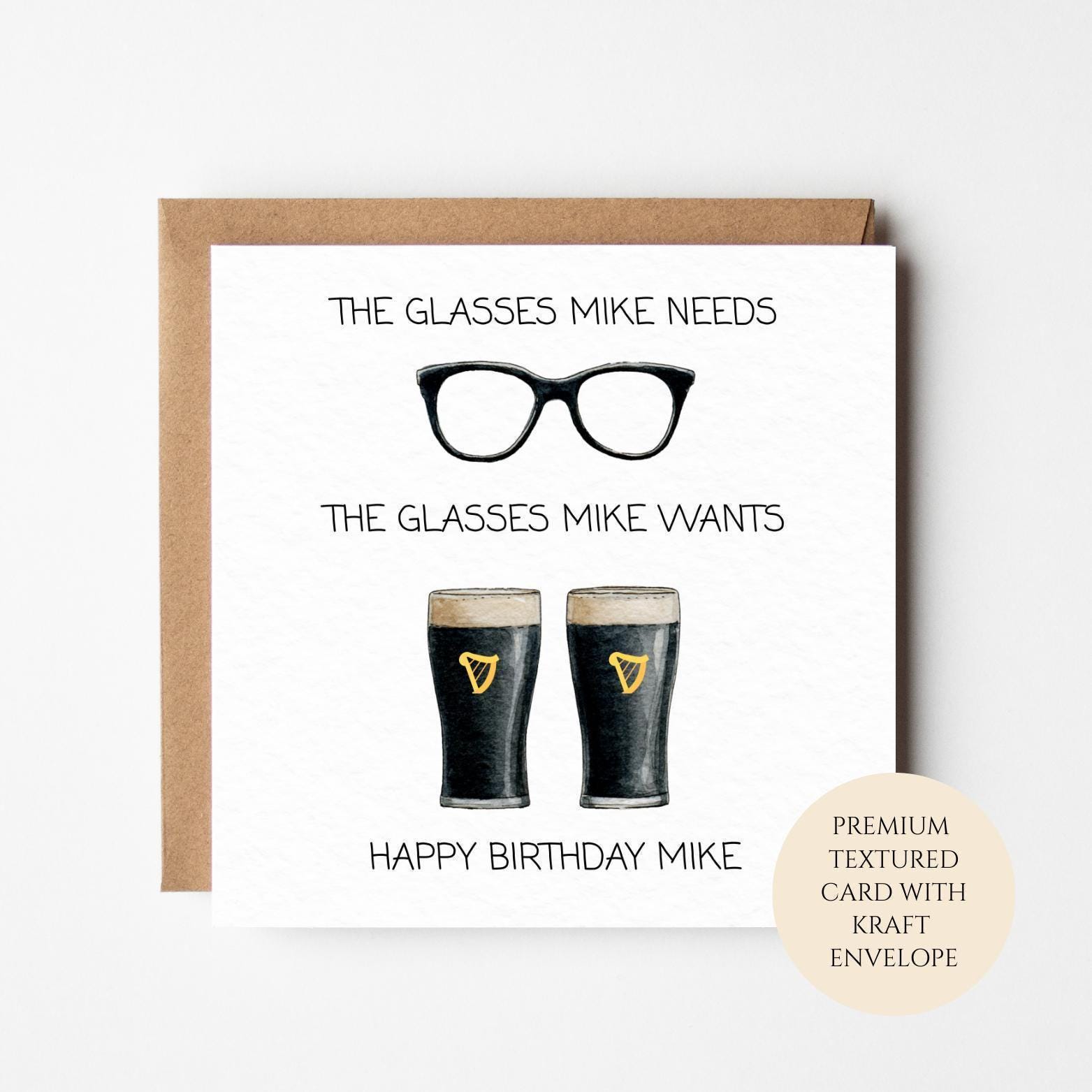 Personalised Mens Birthday Card | Funny Beer Birthday Card | Birthday Card for Him | Dad Husband Friend