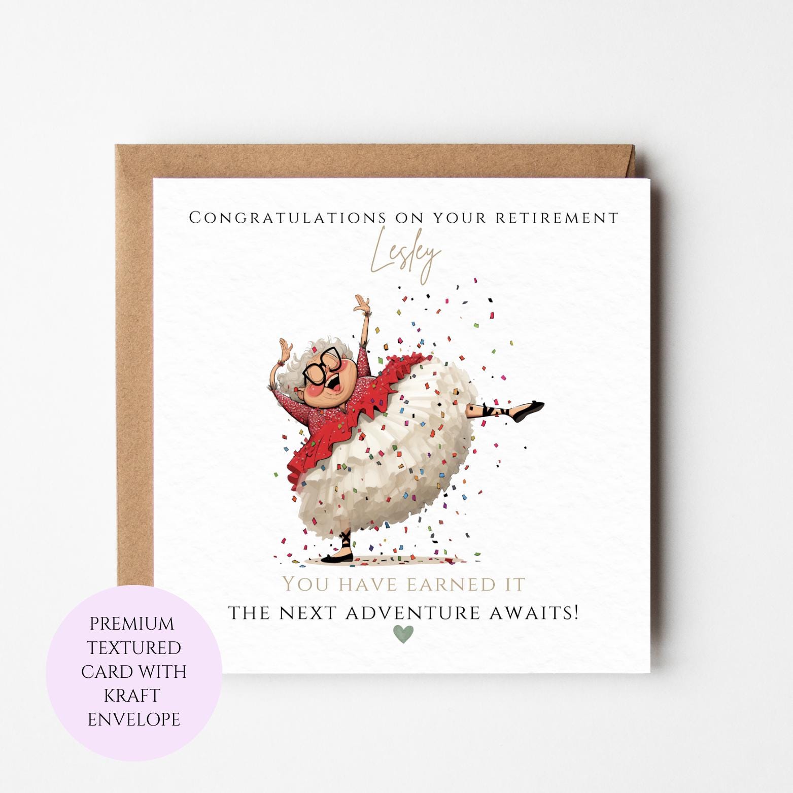 Funny Retirement Card for Her, Watercolour Celebration Card, Next Adventure Awaits, UK Printed