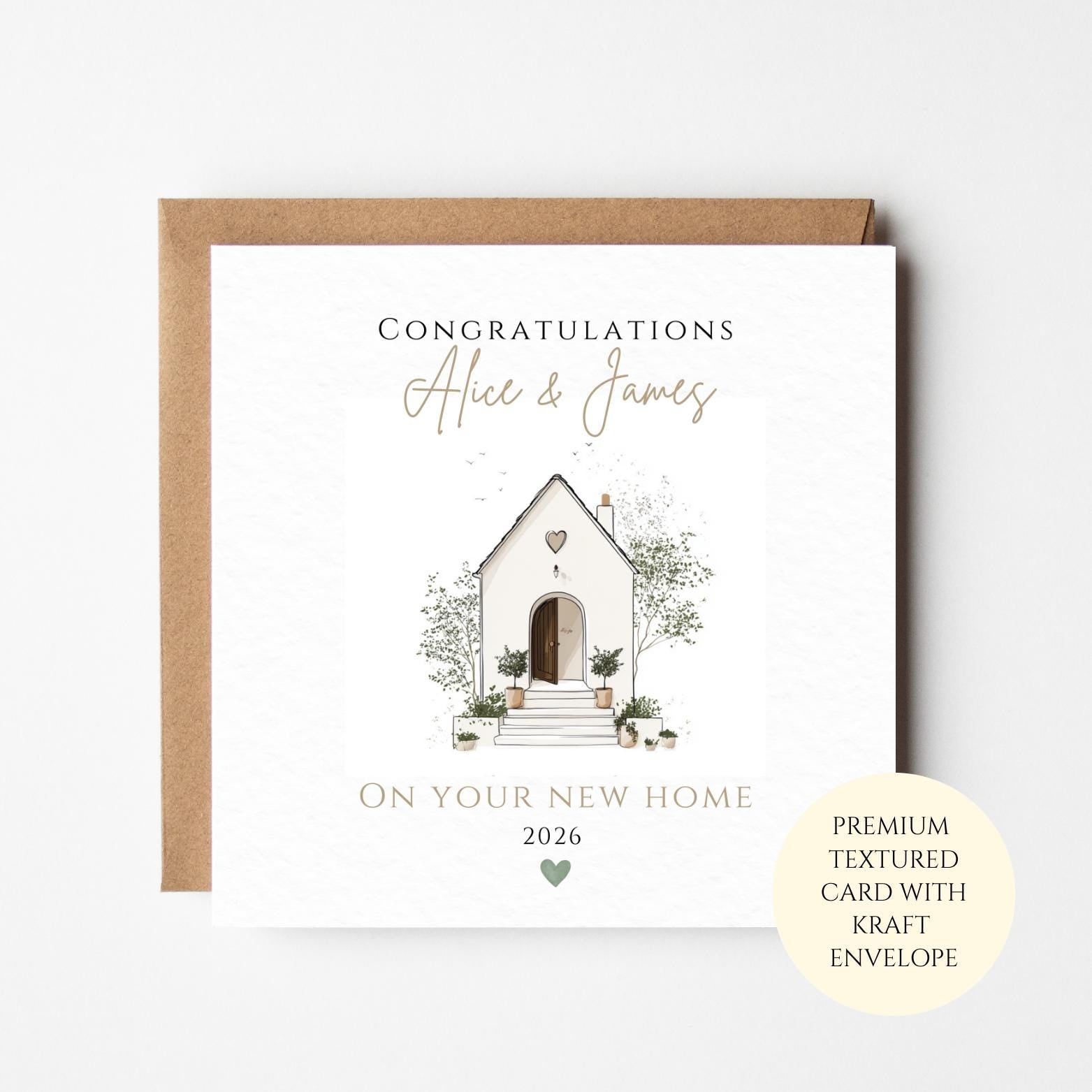 New Home Greeting Card: Moving House Wishes (Personalised)