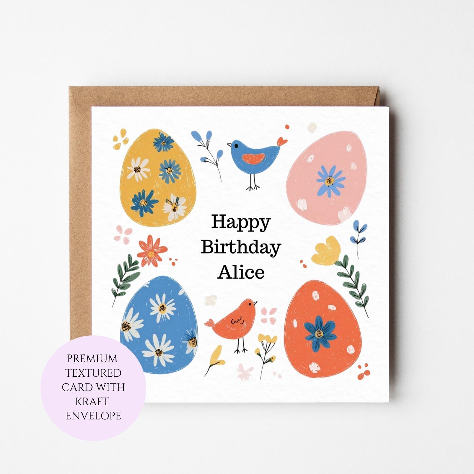 Personalised Easter Egg Illustration Card