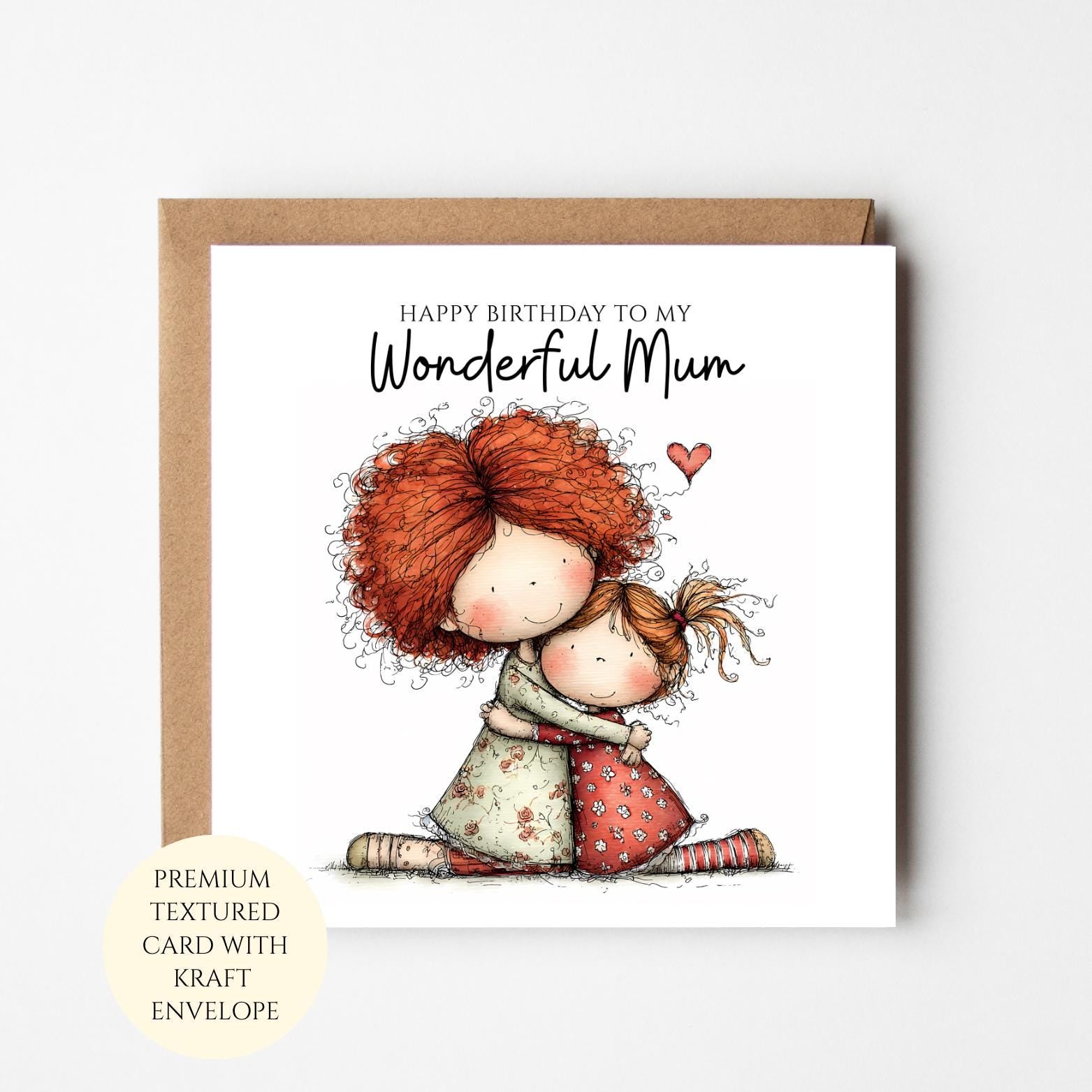Personalised Birthday Card for Mum: From Daughter with Warm Sentiment
