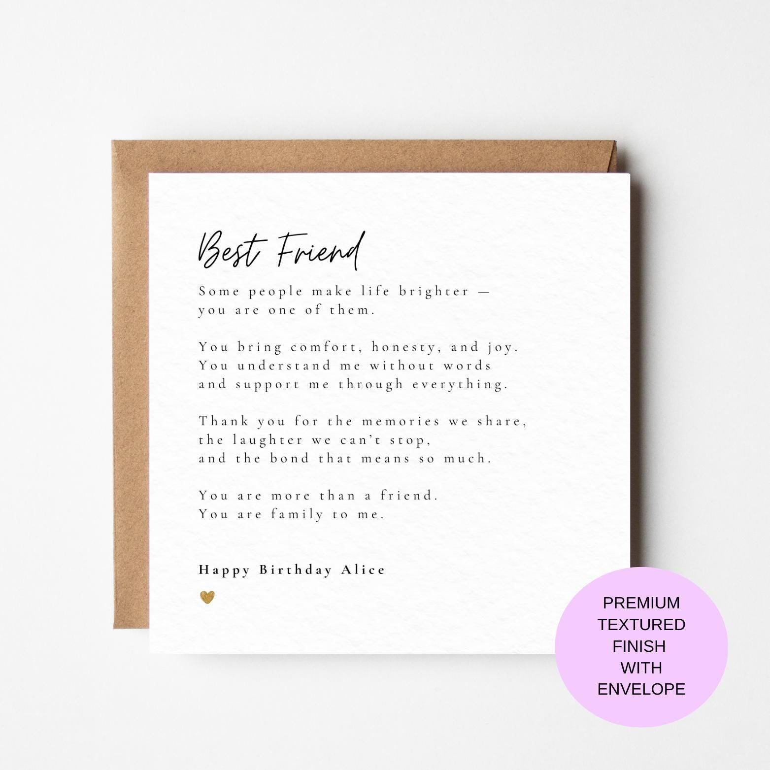Birthday Card for Bestie – Special Message