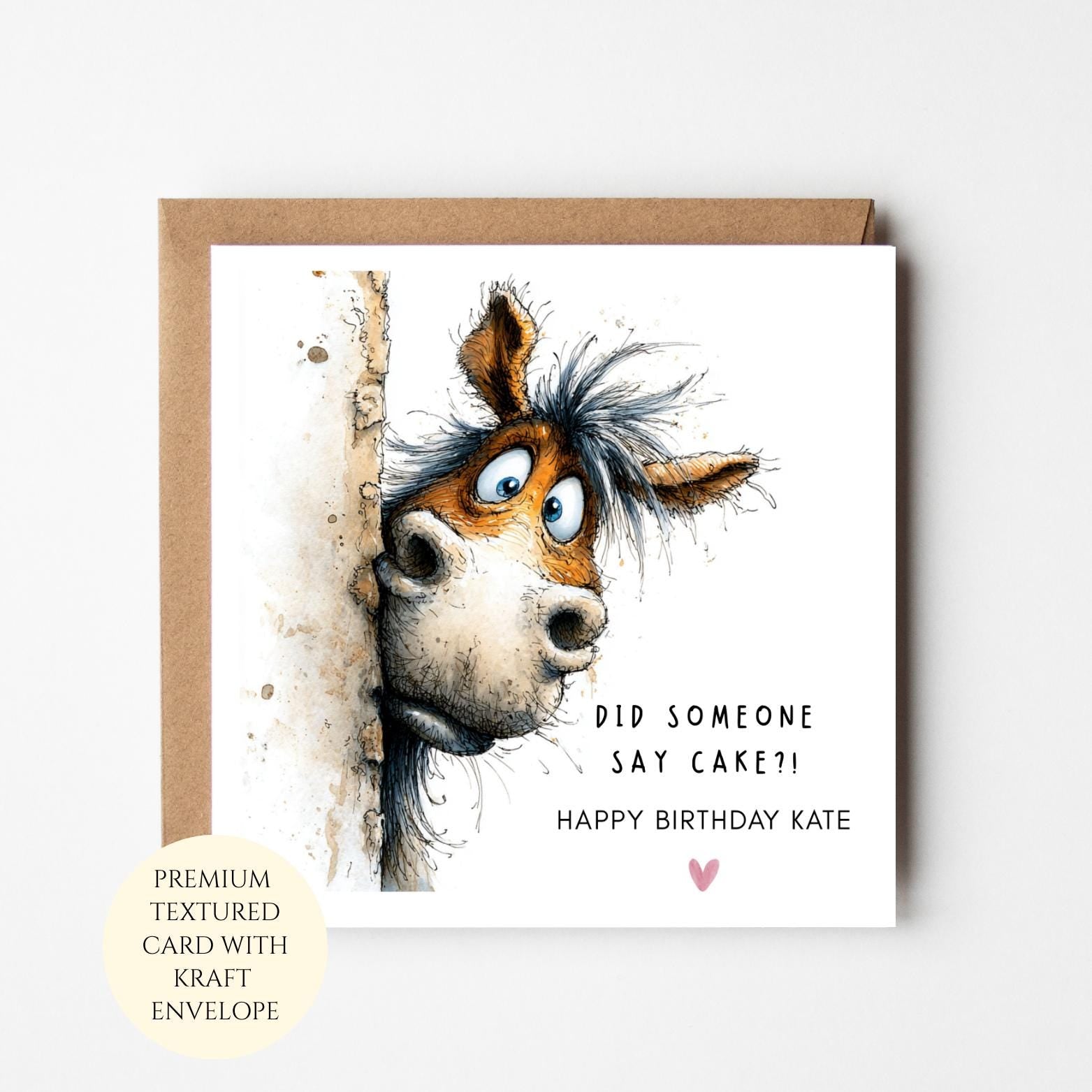 Personalised Horse Birthday Card for Her, Animal Lover Gift