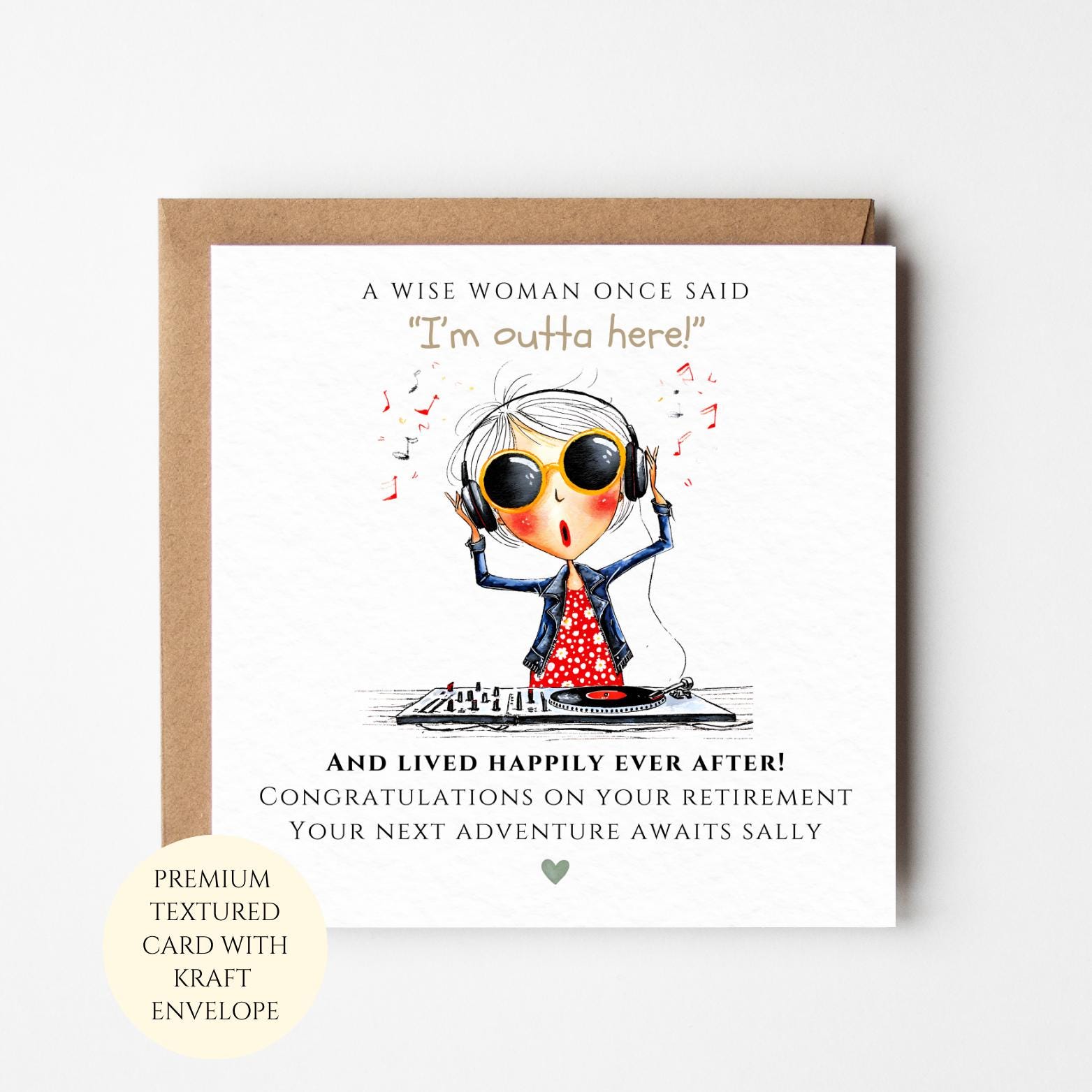 Retirement Greeting Card: Music Theme - Funny and Personalized