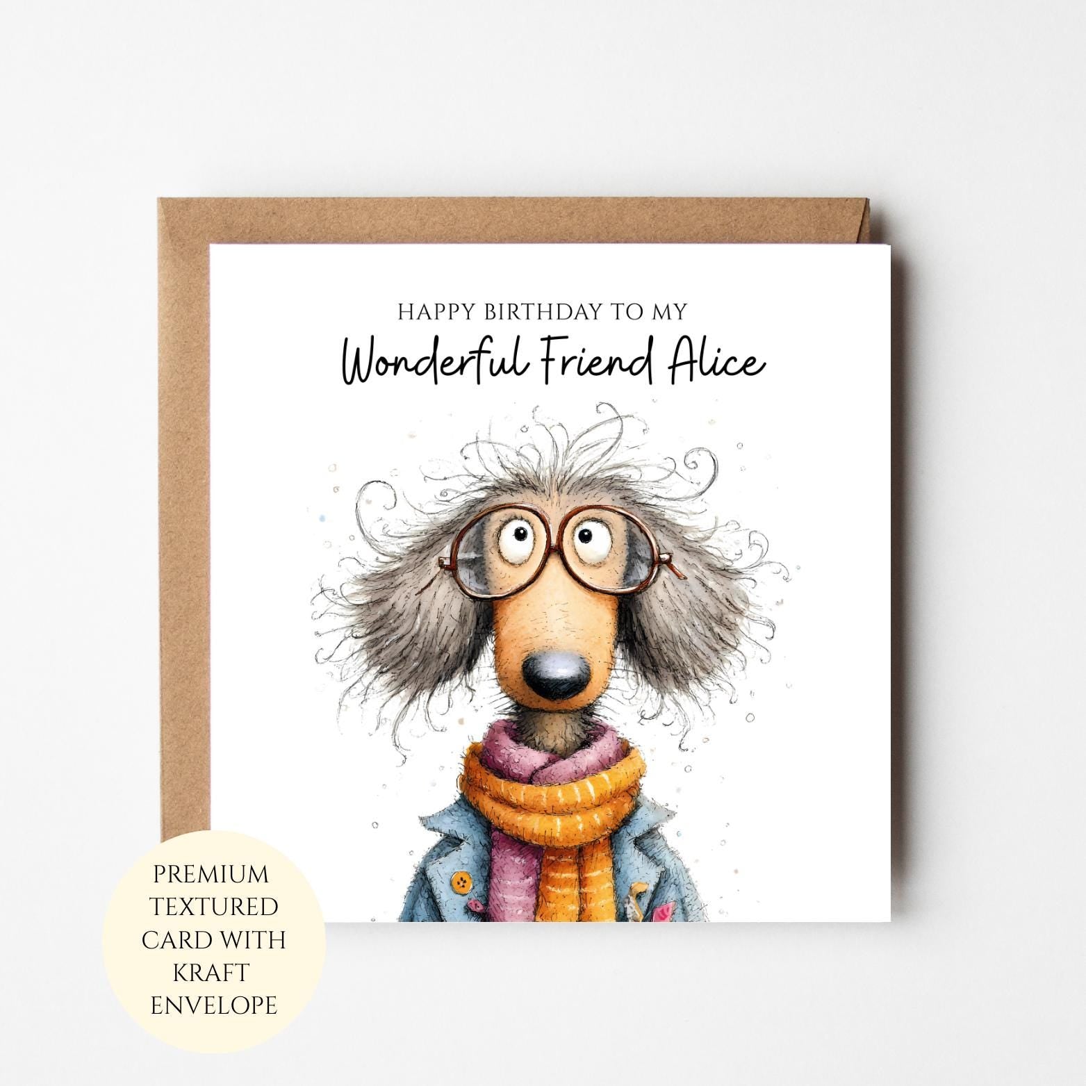 Personalised Sausage Dog Birthday Card: Funny Dachshund Design
