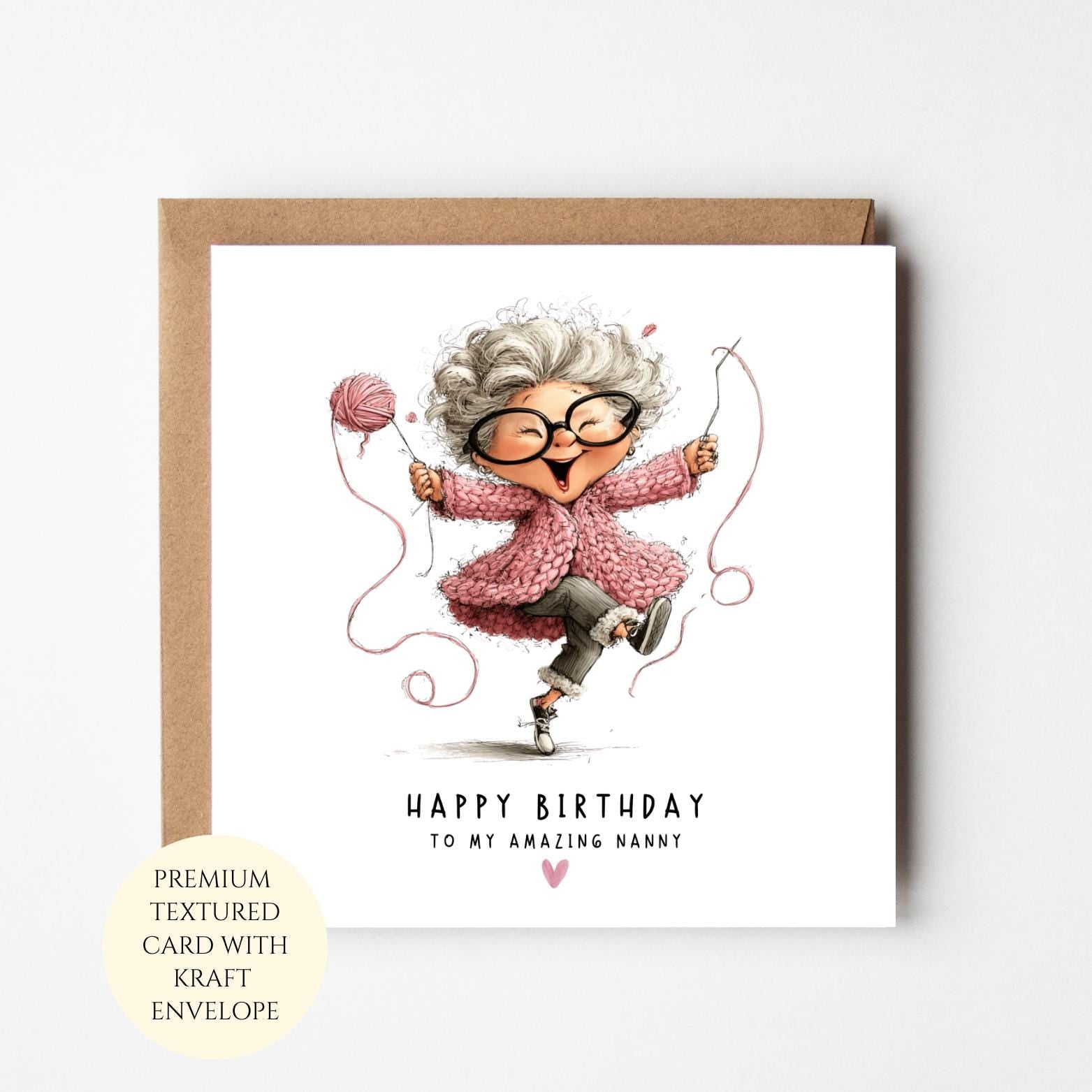 Happy Birthday Nanny Card: Fun, Cheerful Design for Grandma Gift