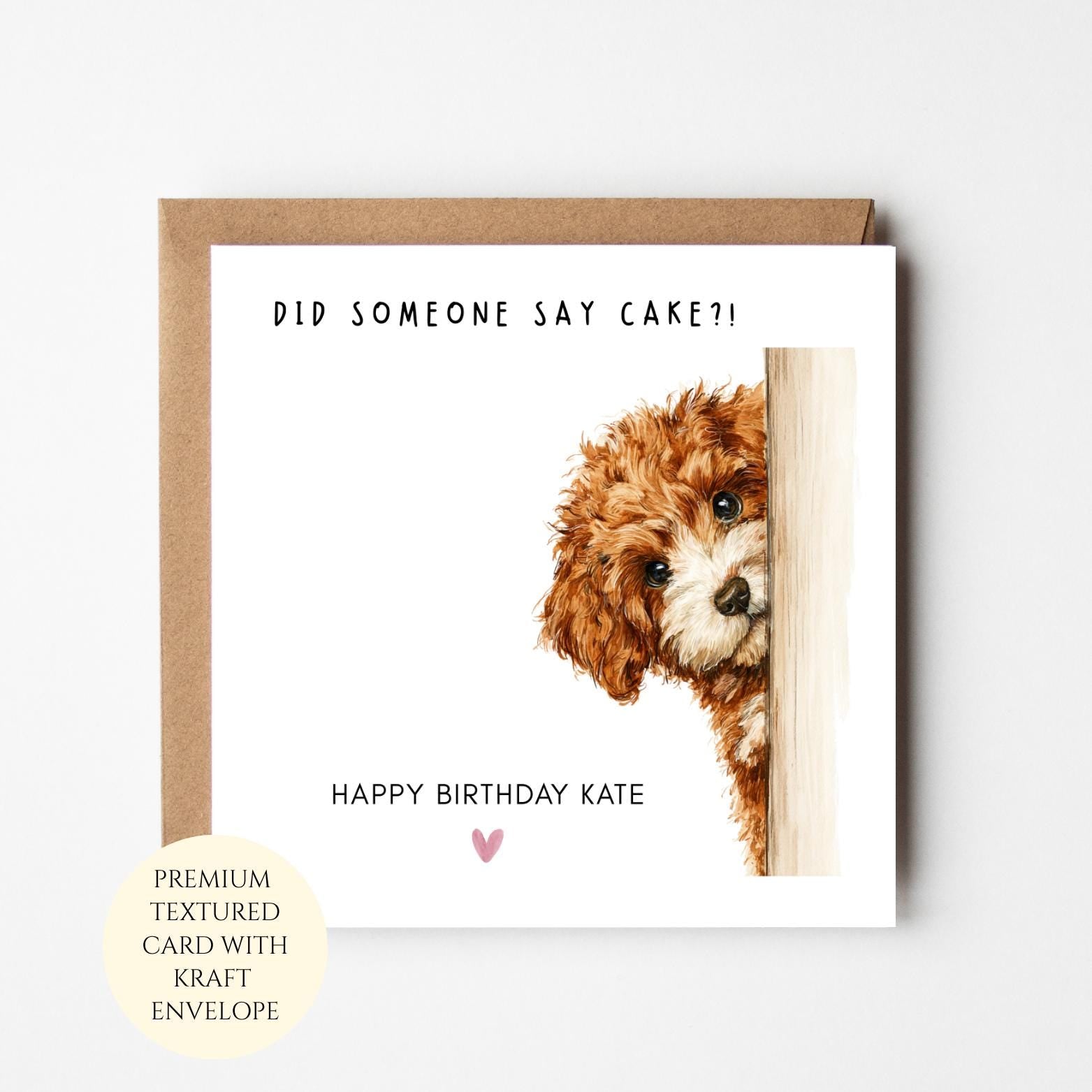 Personalised Cockapoo Birthday Card For Dog Lover Mum Sister Friend