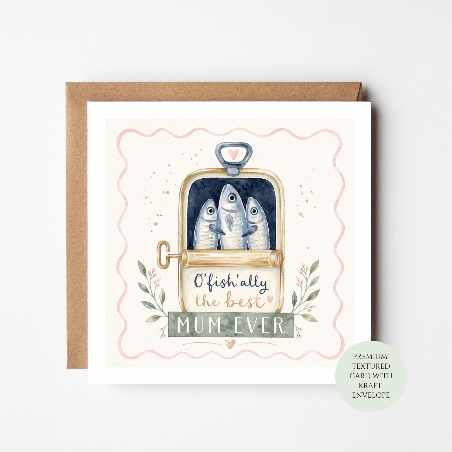 Mum Birthday Card, Funny Design, Textured (Includes Envelope)