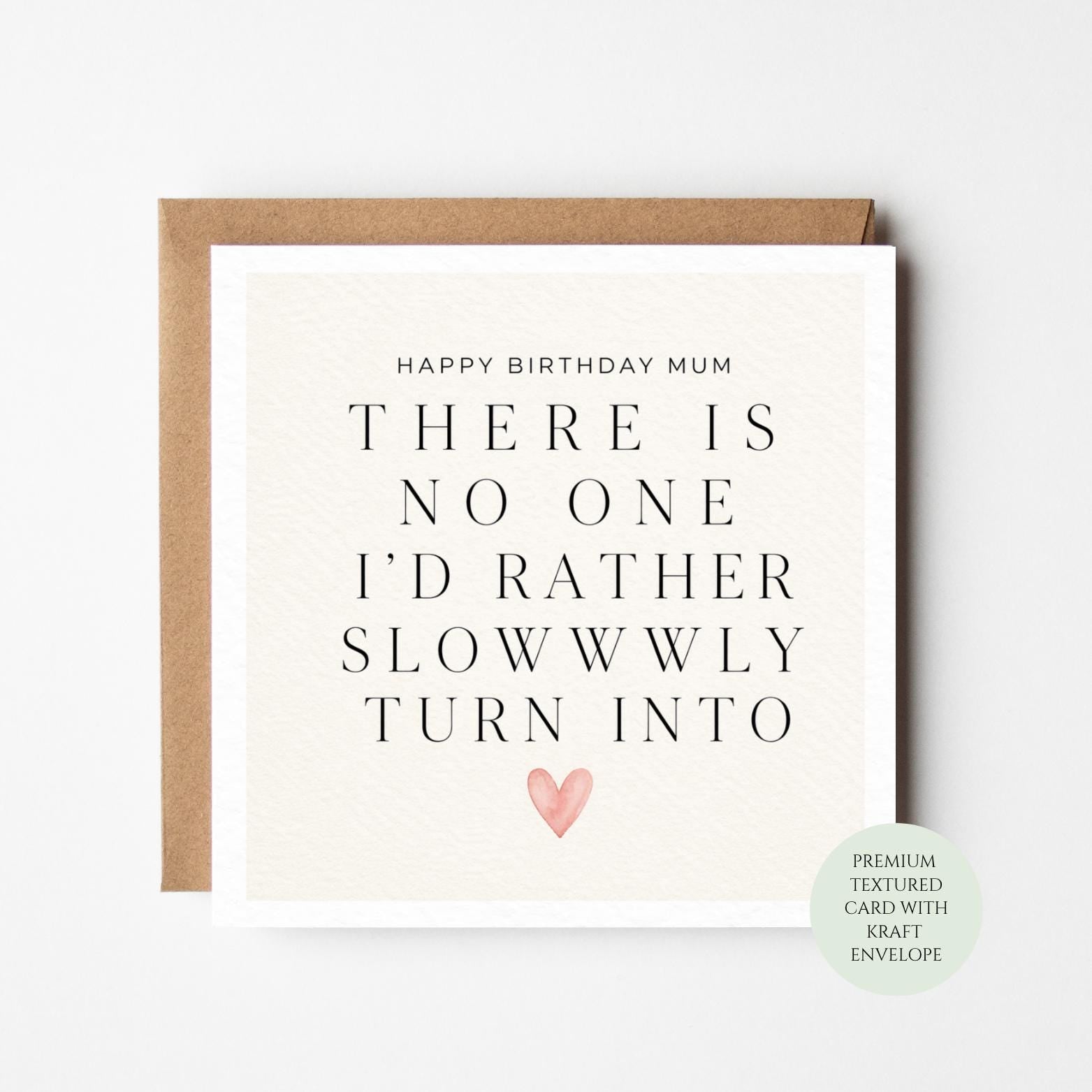 Funny Mum Birthday Card, Playful Message (Textured Thick Paper)