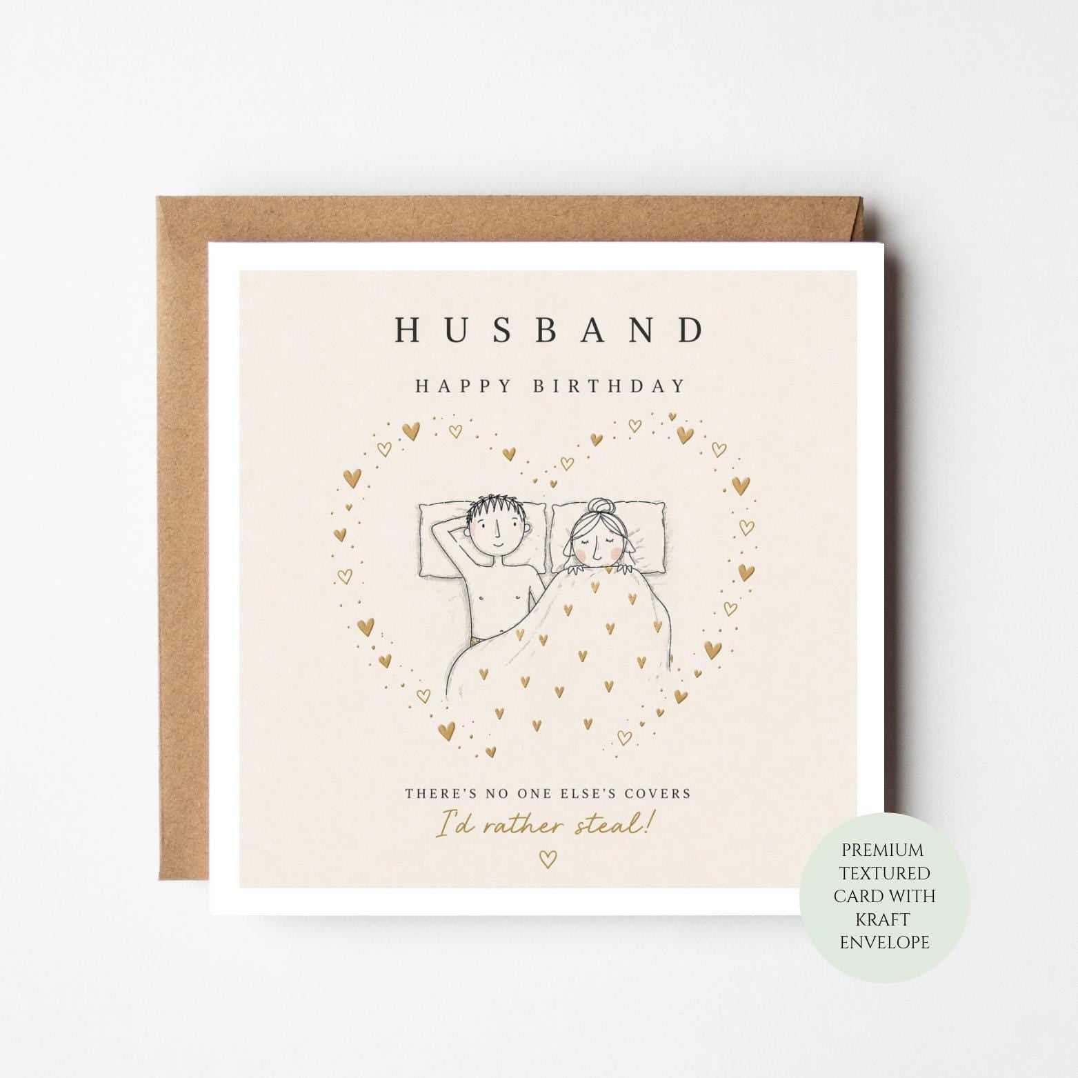 Husband Birthday Card, Romantic Funny Couple Him, From Wife (Card)