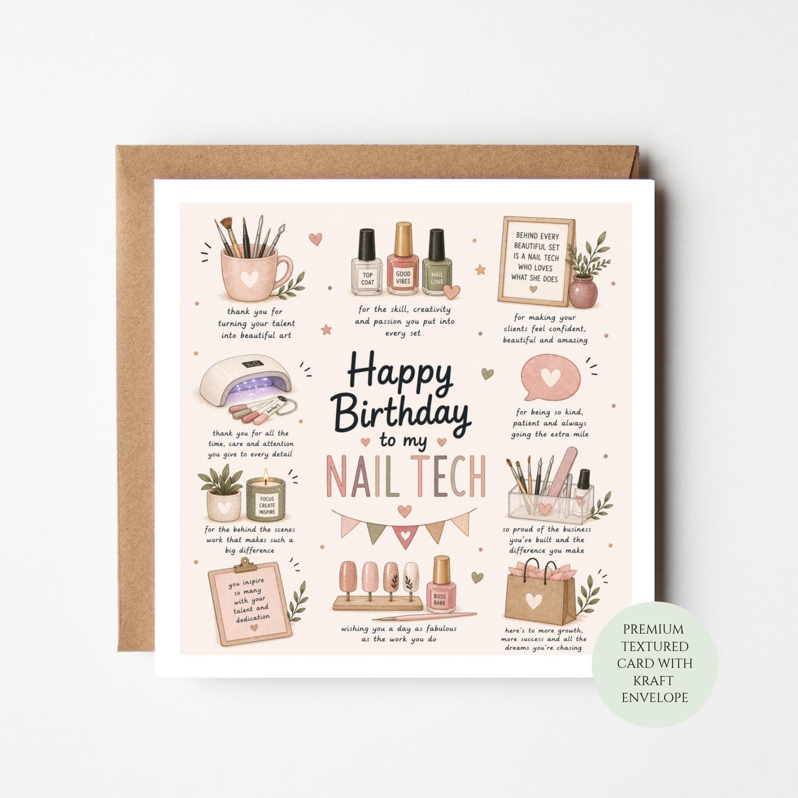 Manicurist Birthday Card - Nail Artist Appreciation
