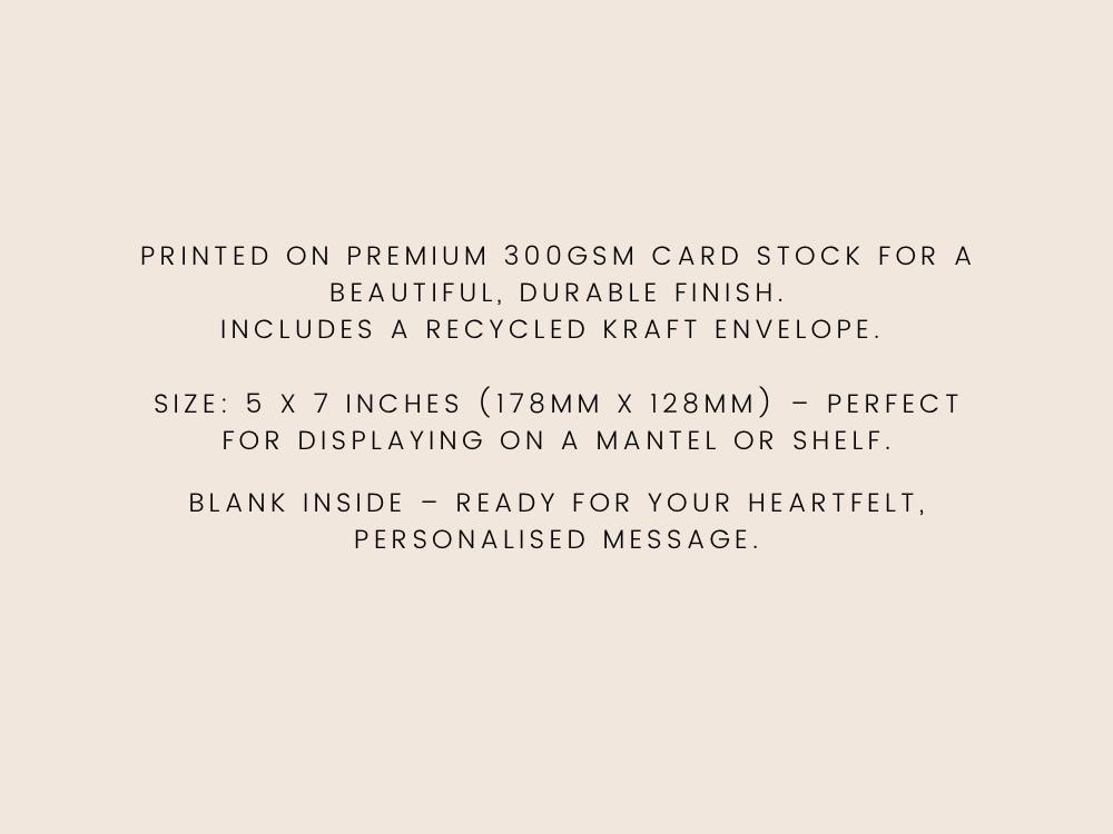 Personalised Family Name Christmas Card: Minimalist Holiday Greeting