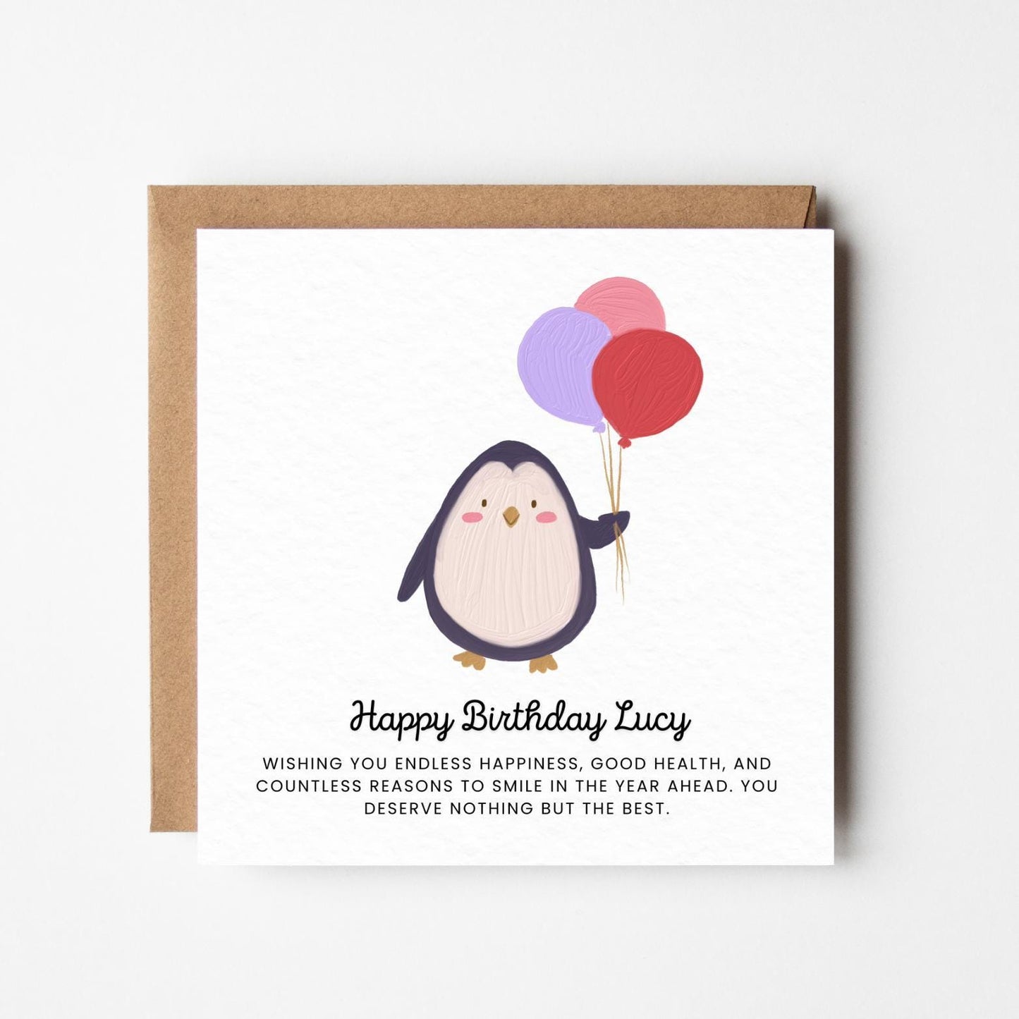 Personalised Best Friend Birthday Card – Custom Name Heartfelt Message Card, Sentimental Birthday Card for Her - Premium Textured Finish