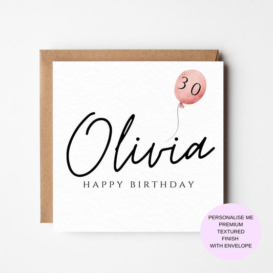 Milestone Birthday Card, Special, Sister, Best friend, Mum, Her Card with number