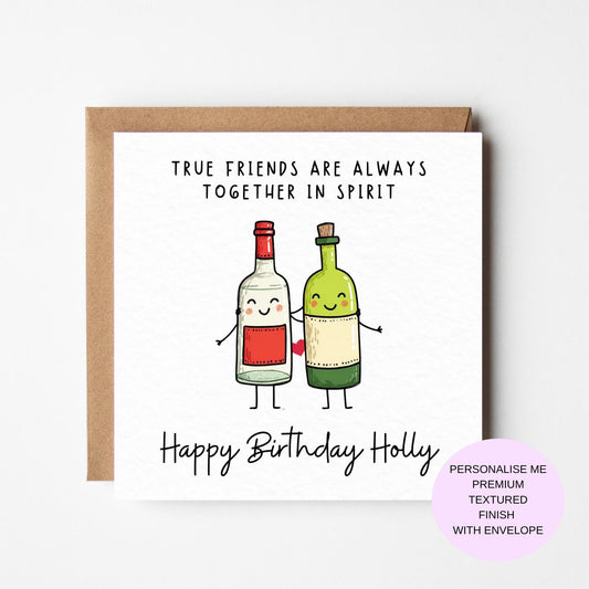 Friend Birthday Card, Gin Card, Card for Friend, Best Friend Card, Friendship, Alcohol Card, Funny Card, Best Friend Birthday, Gin Birthday