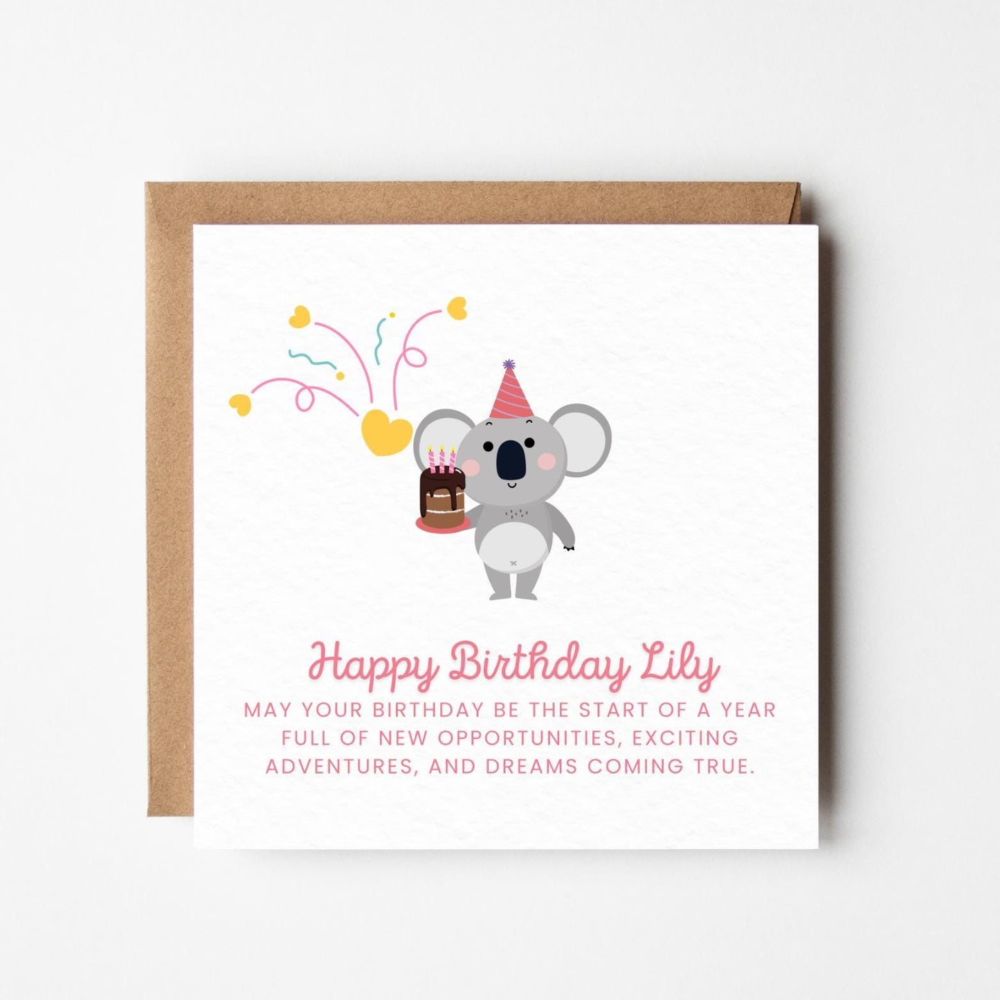 Personalised Best Friend Birthday Card – Custom Name Heartfelt Message Card, Sentimental Birthday Card for Her - Premium Textured Finish