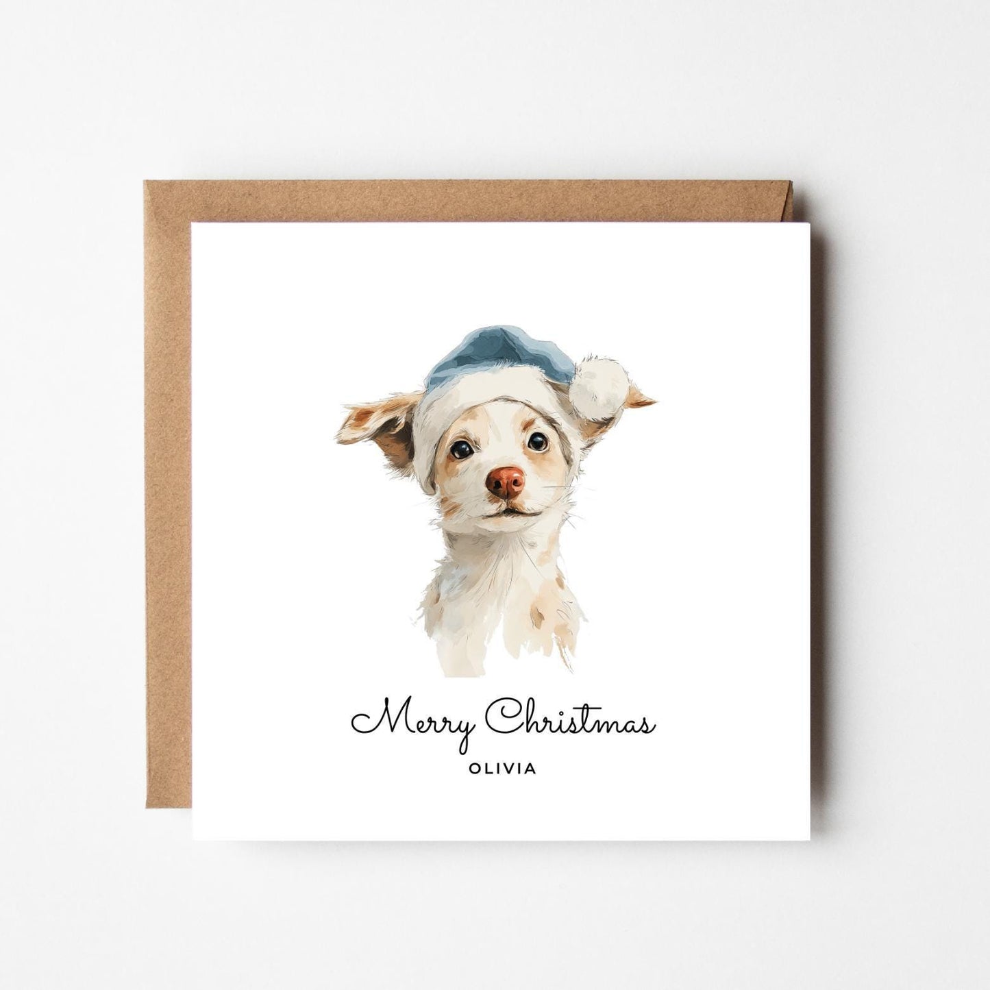 Personalised Chihuahua Christmas Card – Custom Small Dog Xmas Card – Cute Dog Lover Holiday Card – Dog Mum Dog Dad Gift – Pet Name Card
