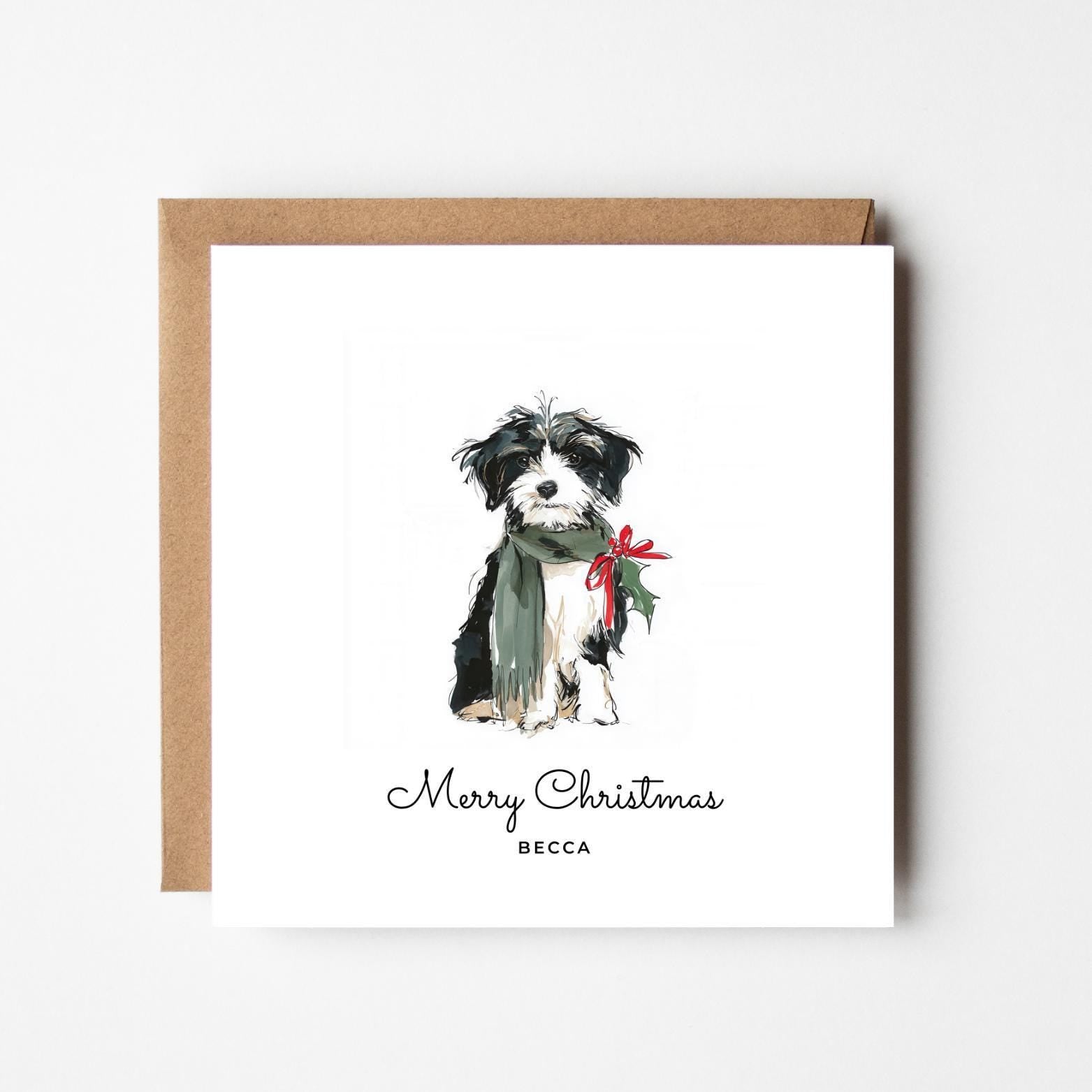 Personalized Dog Christmas Card – Cute Pet Holiday Card