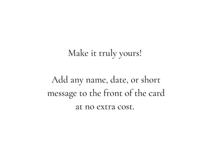 Personalized Greeting Card: Custom Text on Luxury Textured Card