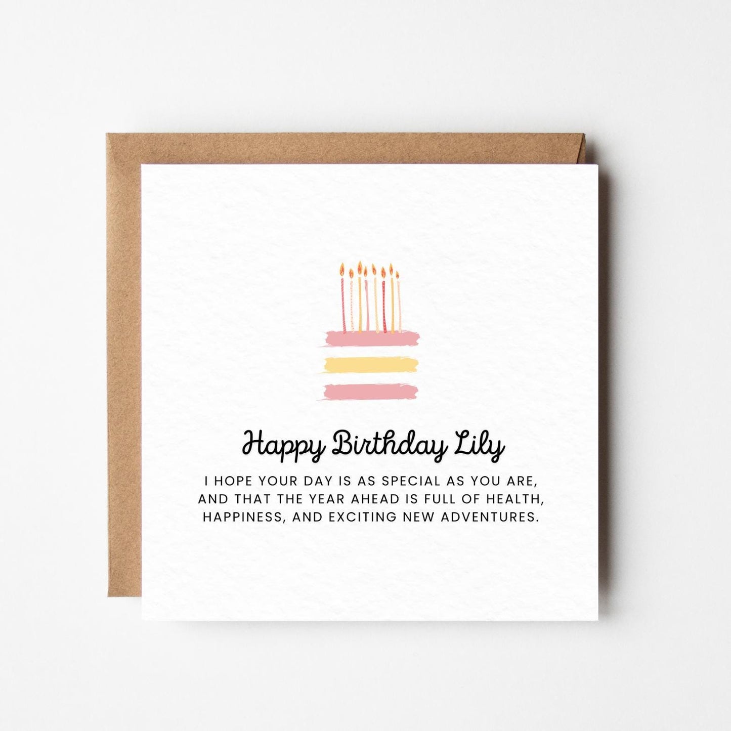 Personalised Best Friend Birthday Card – Custom Name Heartfelt Message Card, Sentimental Birthday Card for Her - Premium Textured Finish