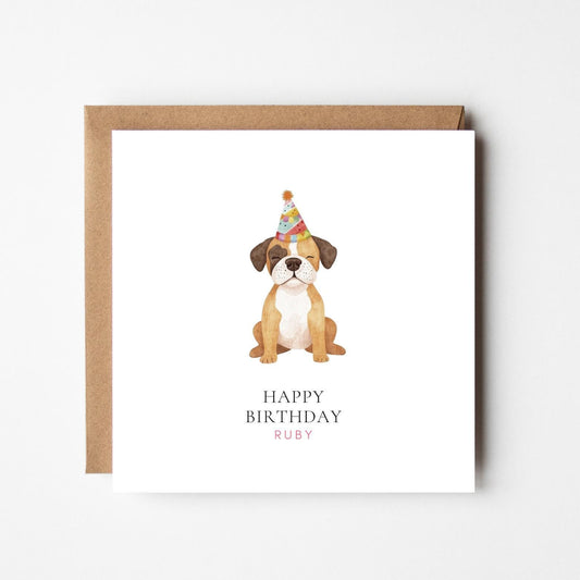 Personalised French Bulldog Birthday Card – Custom Dog Lover Greeting