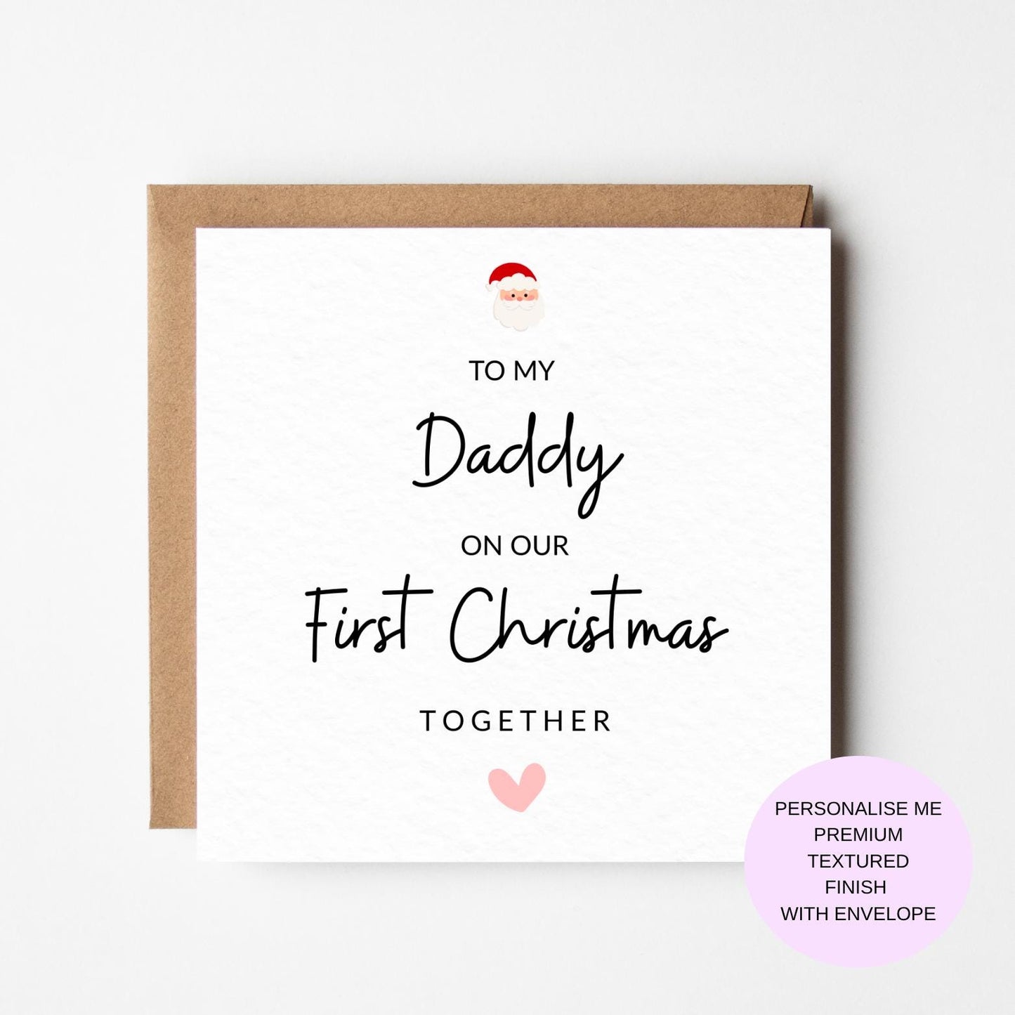 Personalized Daddy's First Christmas Card: Keepsake Gift
