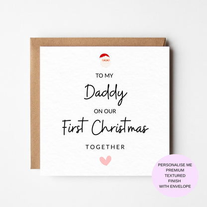 Personalized Daddy's First Christmas Card: Keepsake Gift